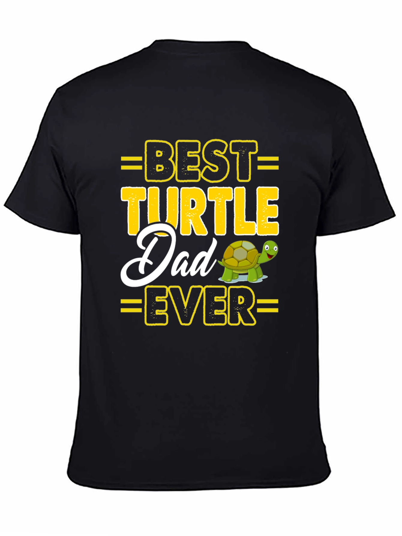 Black Best Turtle Dad Ever Graphic Tee view 4