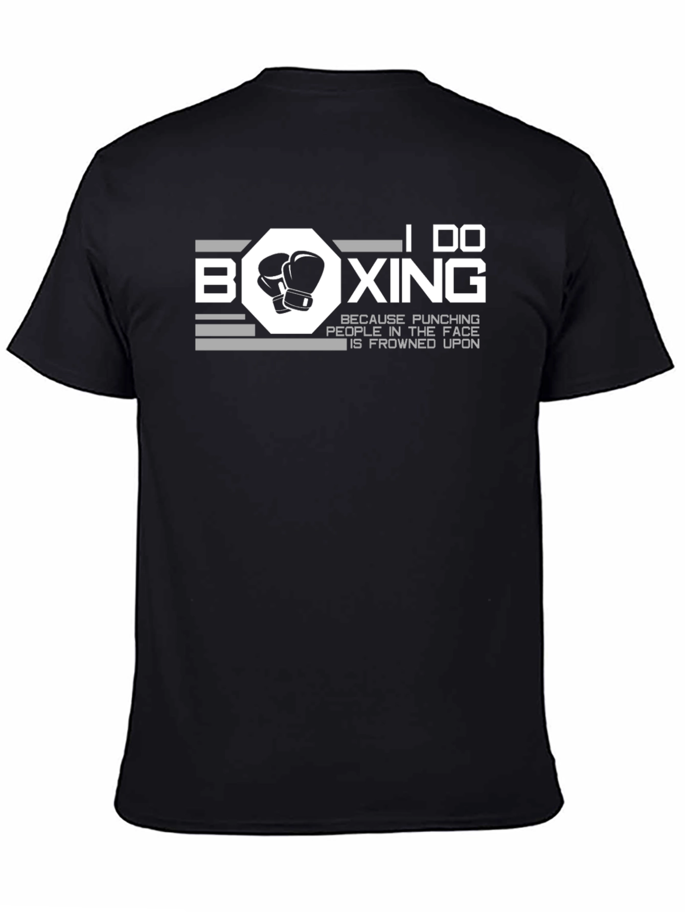 Black Funny Boxing Graphic T-Shirt view 4