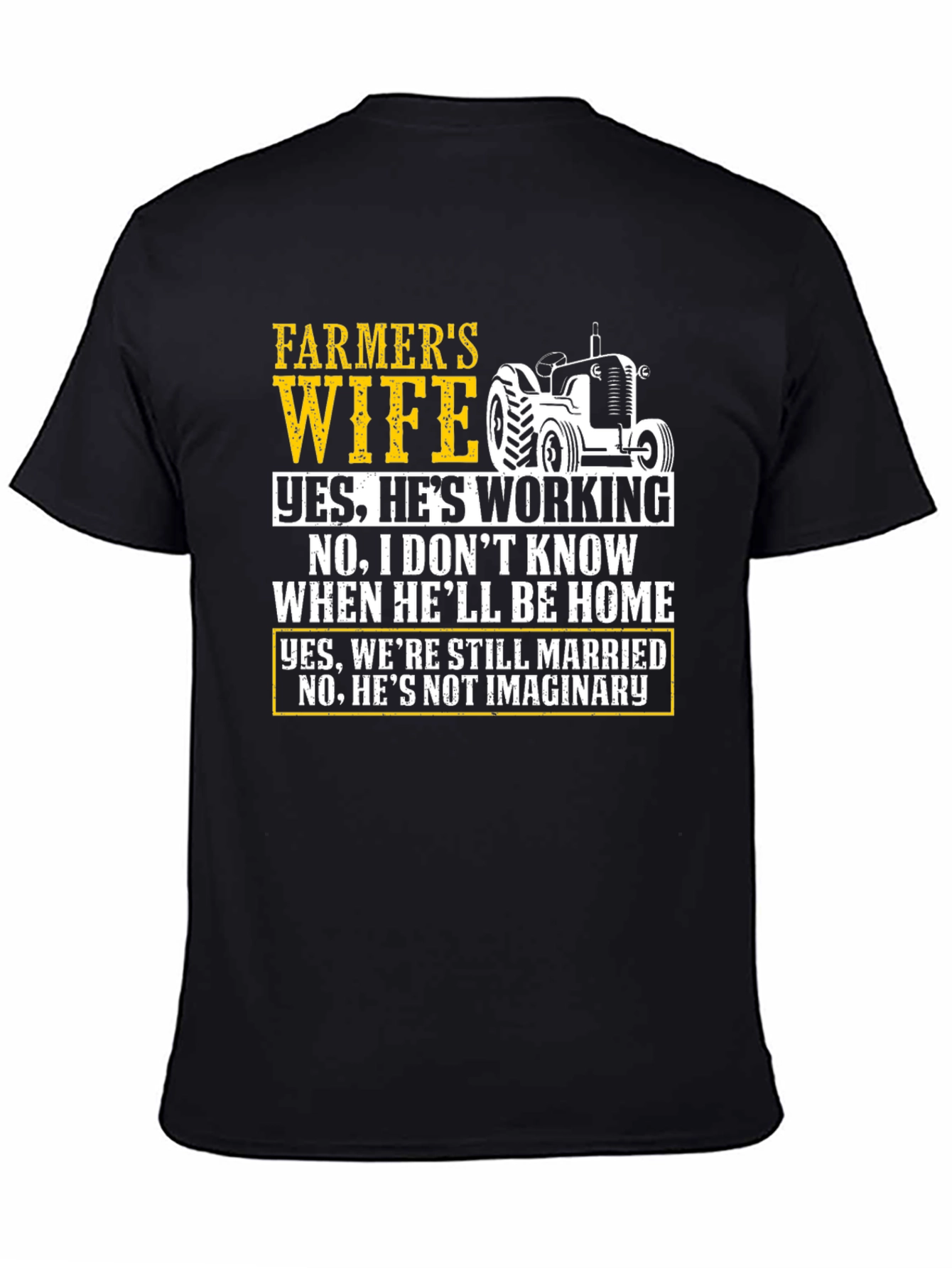 Black Farmer's Wife Novelty Graphic T-Shirt view 4