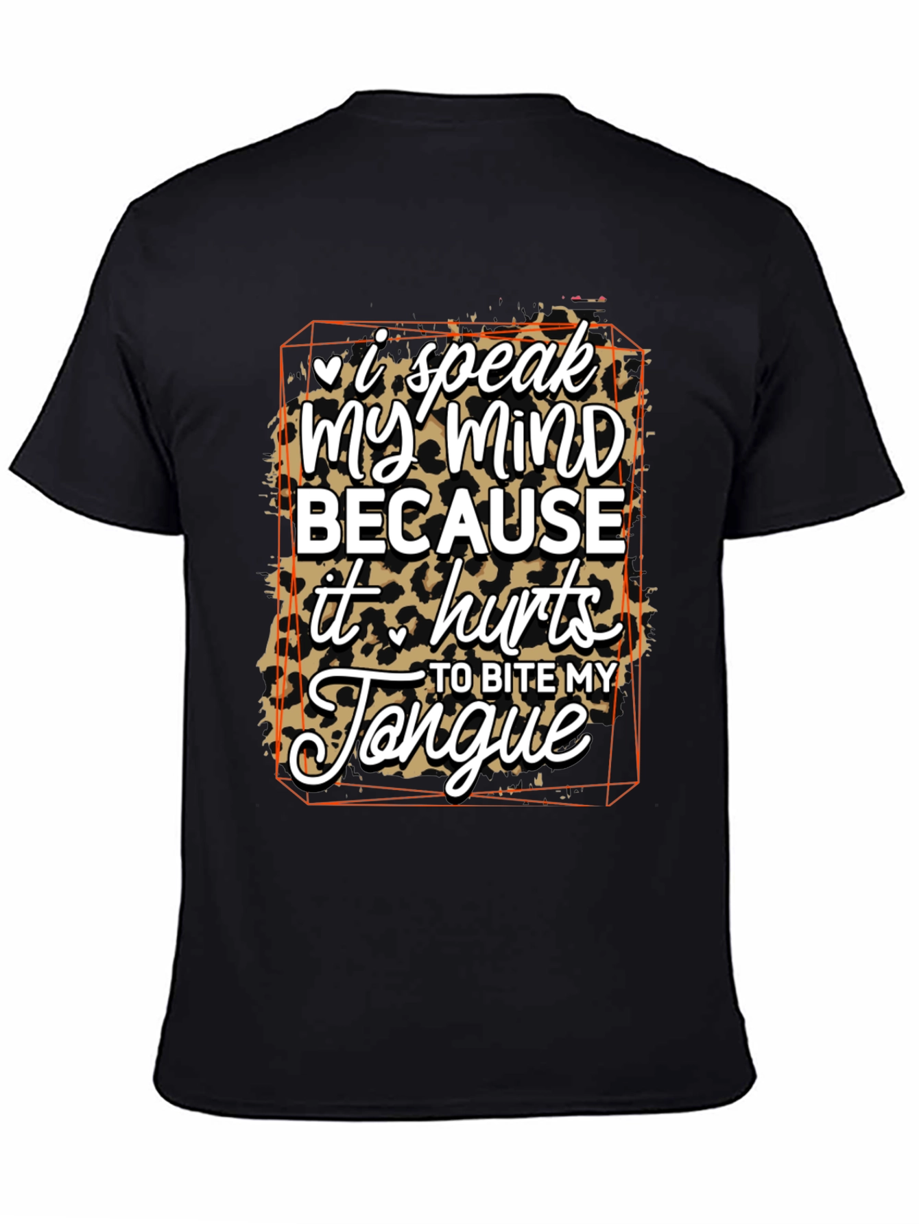 Black Mind Speak Graphic Tee - Bold Statement Shirt view 4