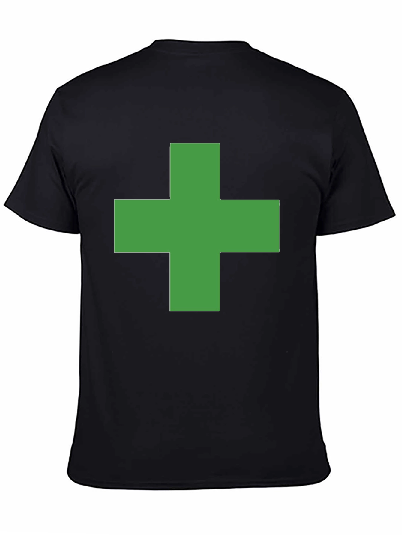 Black Green Cross Graphic Black T-Shirt view 4