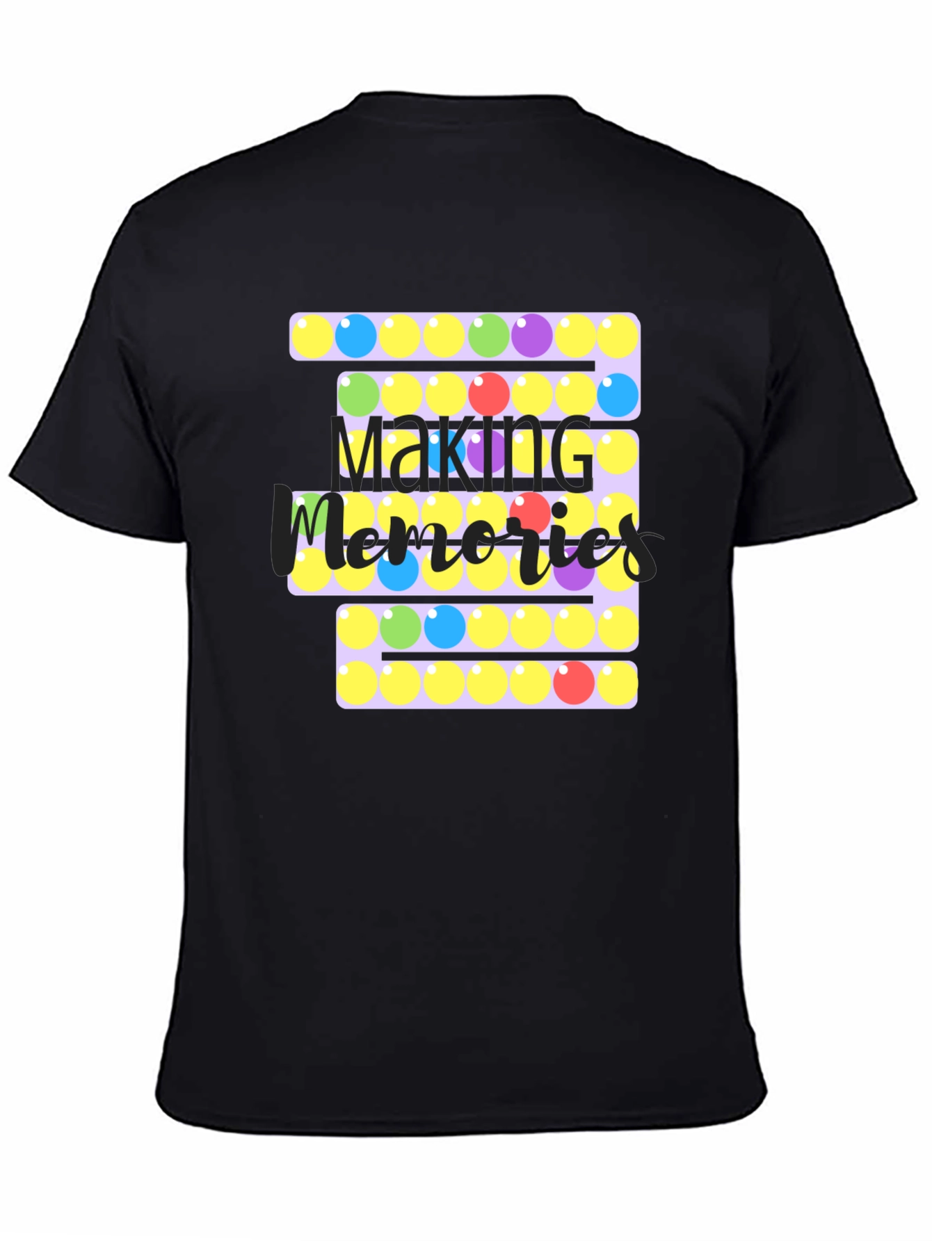 Black Making Memories Bubble Pop T-Shirt view 4