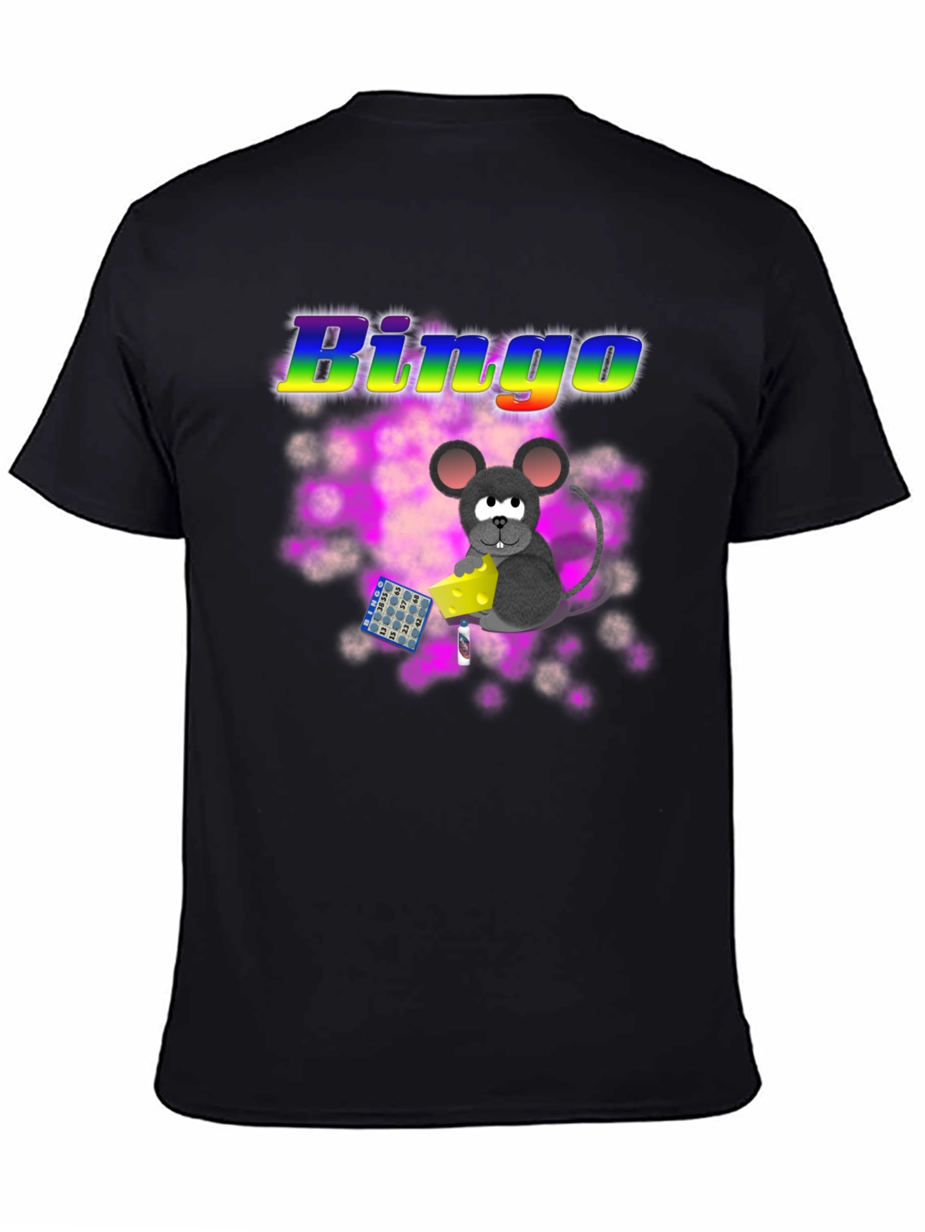Black Bingo Mouse Graphic Tee view 4