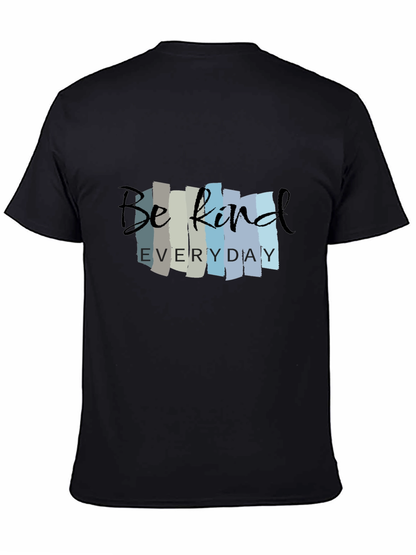 Black Be Kind Everyday Black Graphic T-Shirt view 4