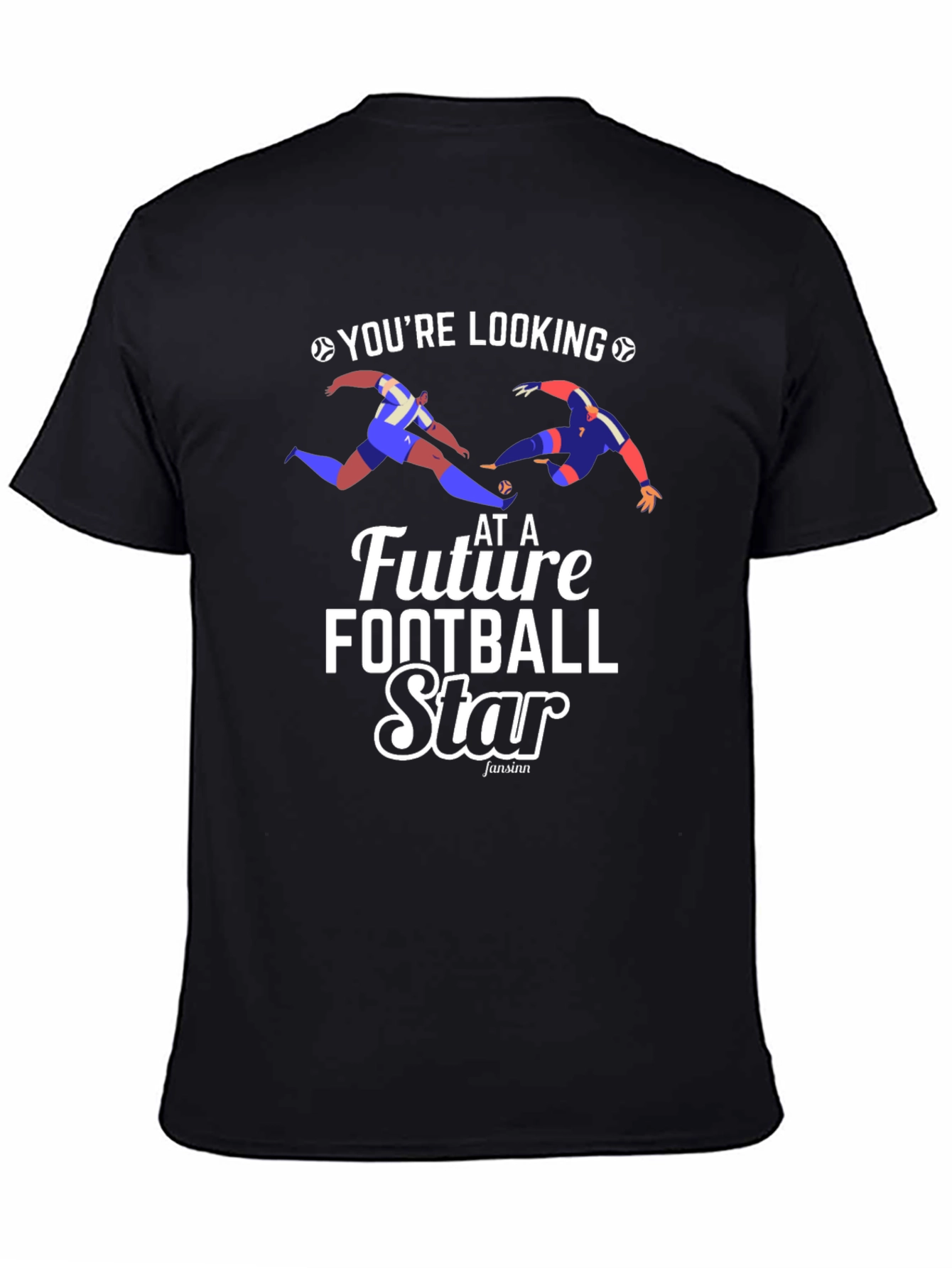 Black Future Football Star Black T-Shirt view 4