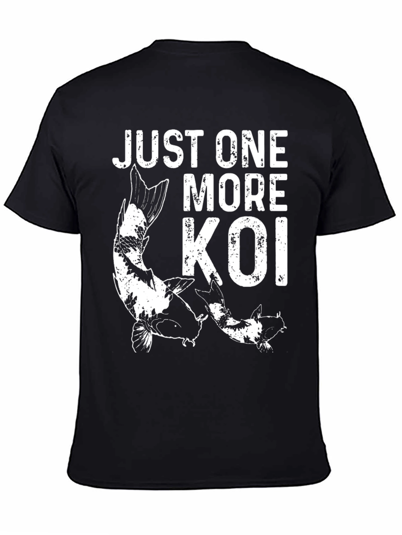 Black Just One More Koi Graphic Tee - Black view 4