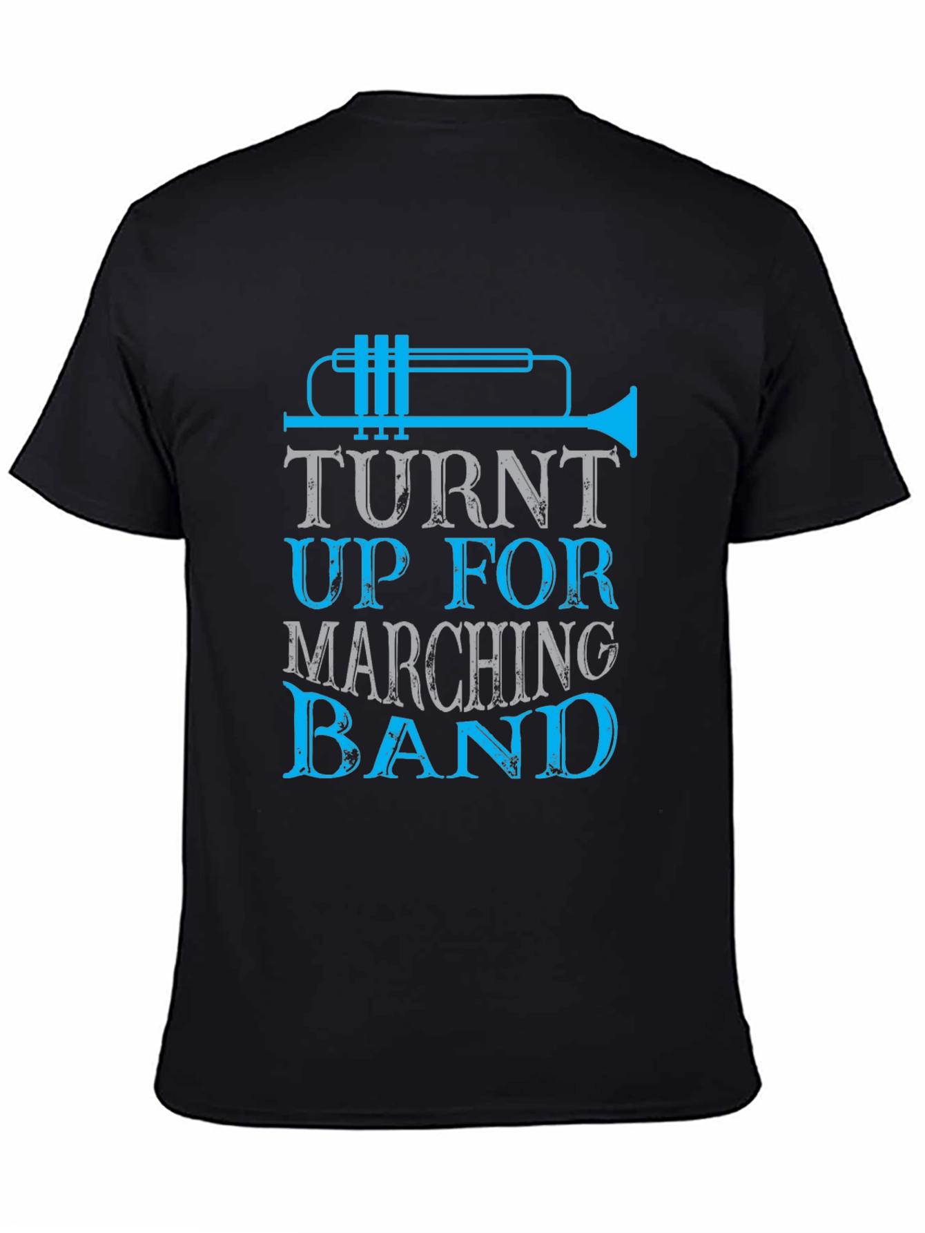 Black Turnt Up for Marching Band T-Shirt - Music Lover Tee view 4