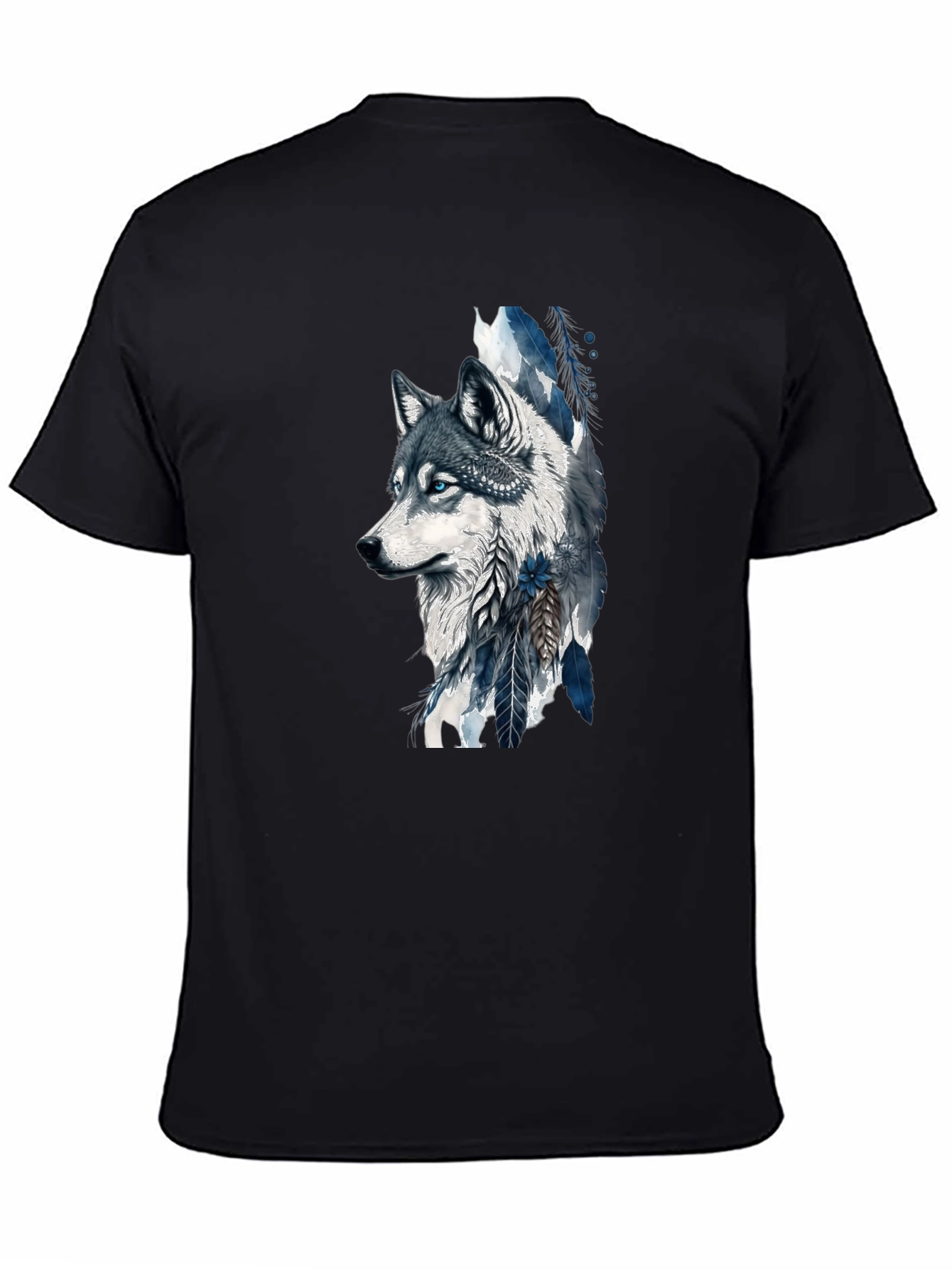 Black Wolf Graphic Print Tee - Stylish & Unique Design view 4