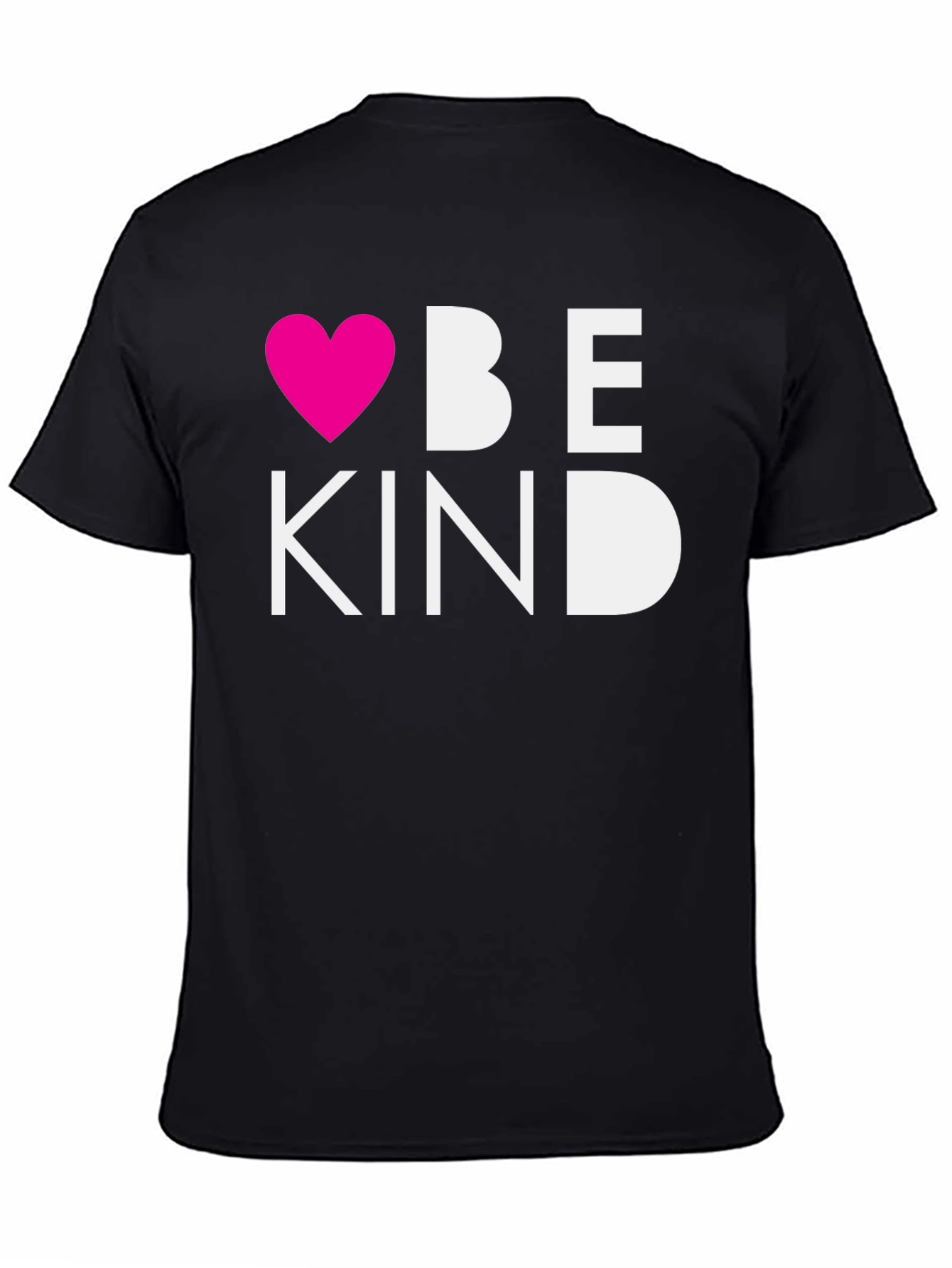 Black Be Kind Graphic Tee - Soft Black Cotton Kindness Shirt view 4