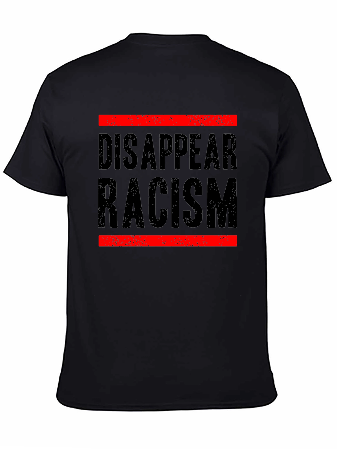 Black Disappear Racism Graphic Tee - Social Justice Shirt view 4