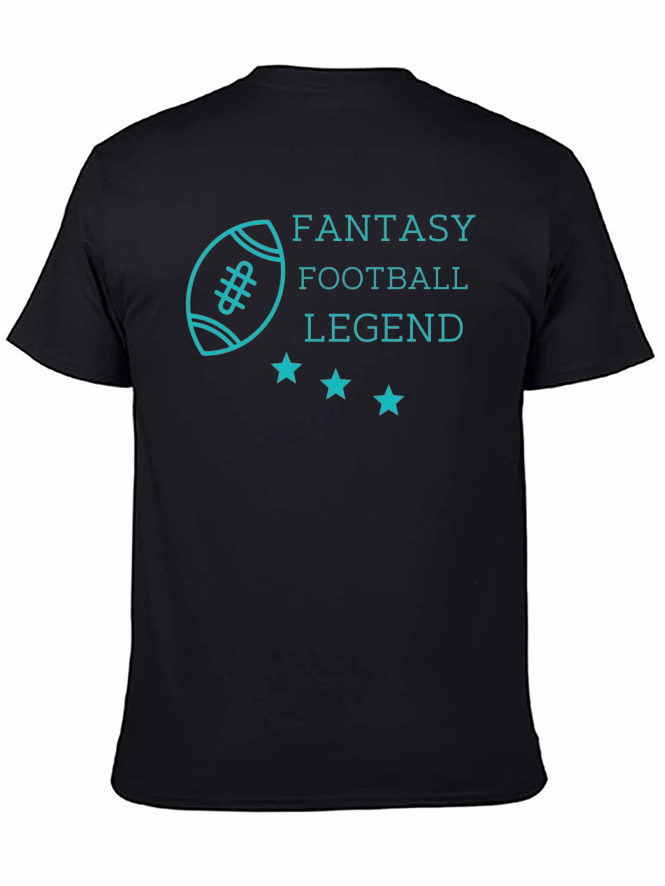 Black Fantasy Football Legend Graphic Tee - Black Cotton view 4