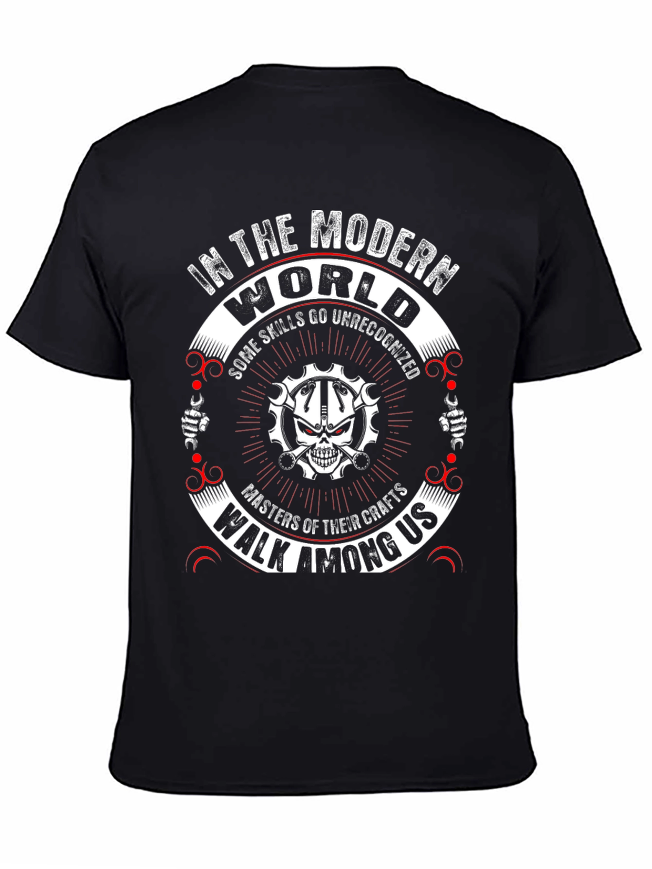 Modern World Skills T-Shirt - Craftsman Skull Tee - 4