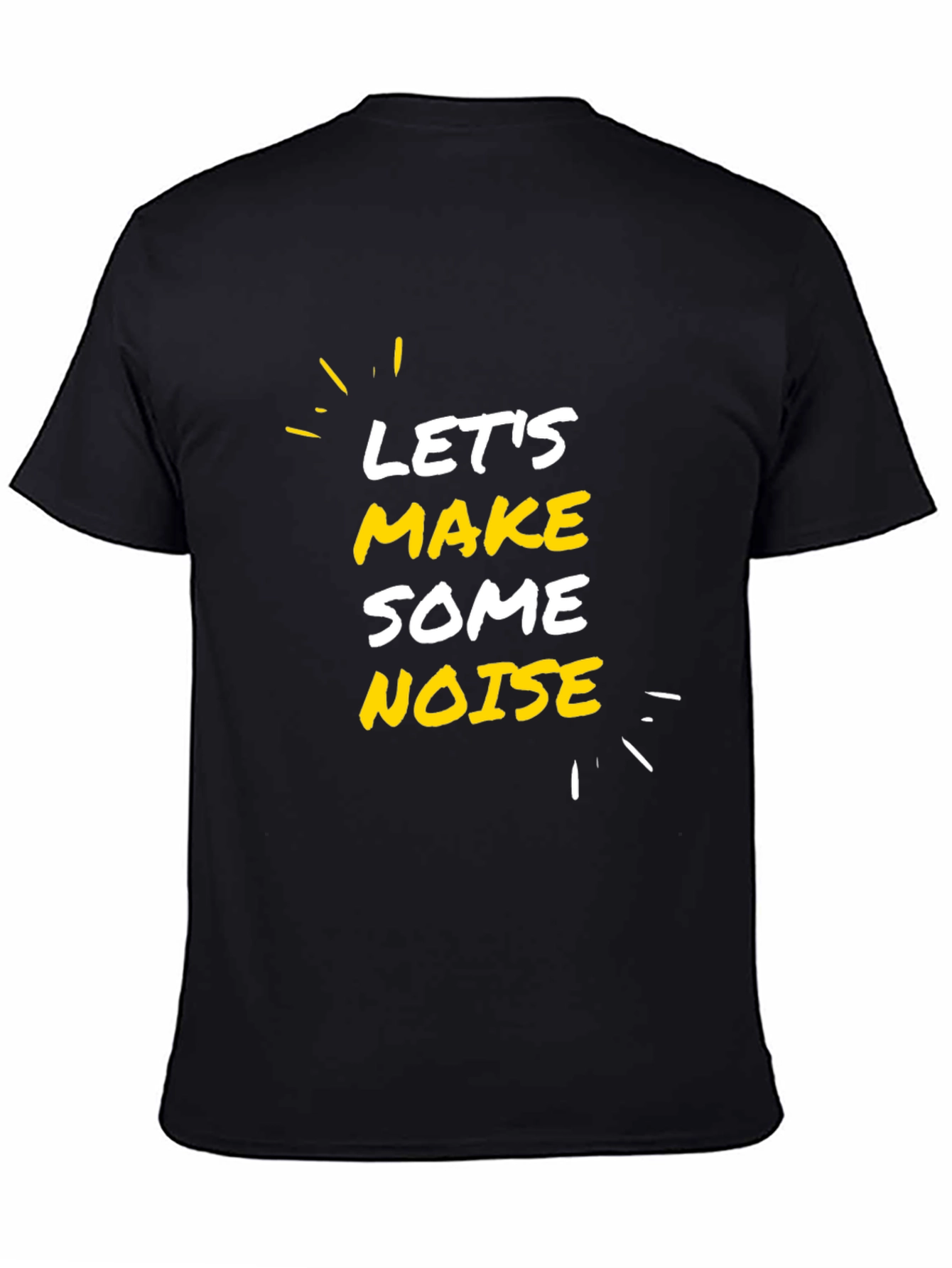 Black Let's Make Some Noise Black Graphic Tee view 4