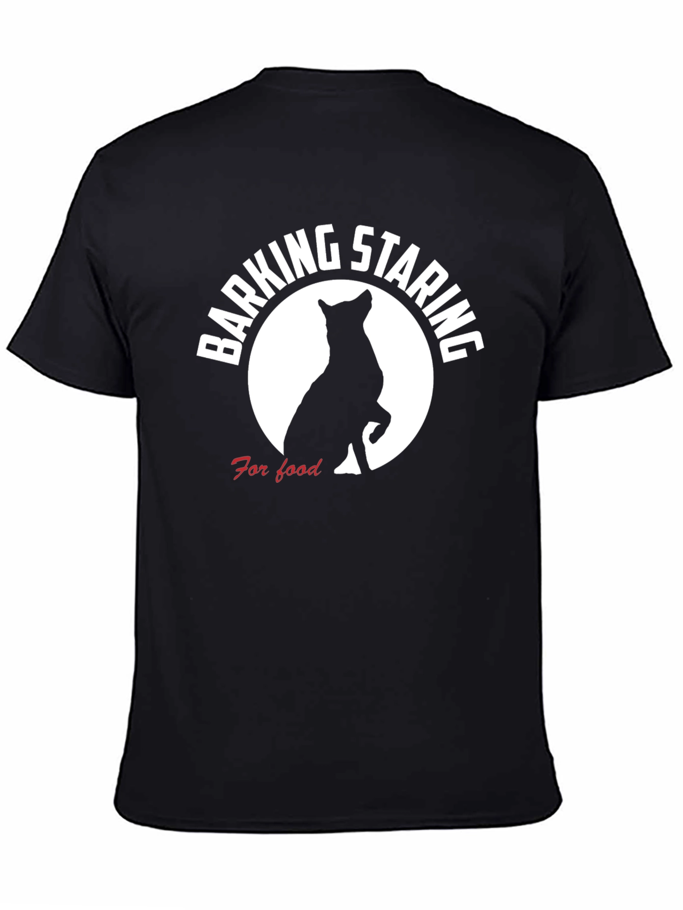 Black Barking Staring For Food Dog T-Shirt view 4