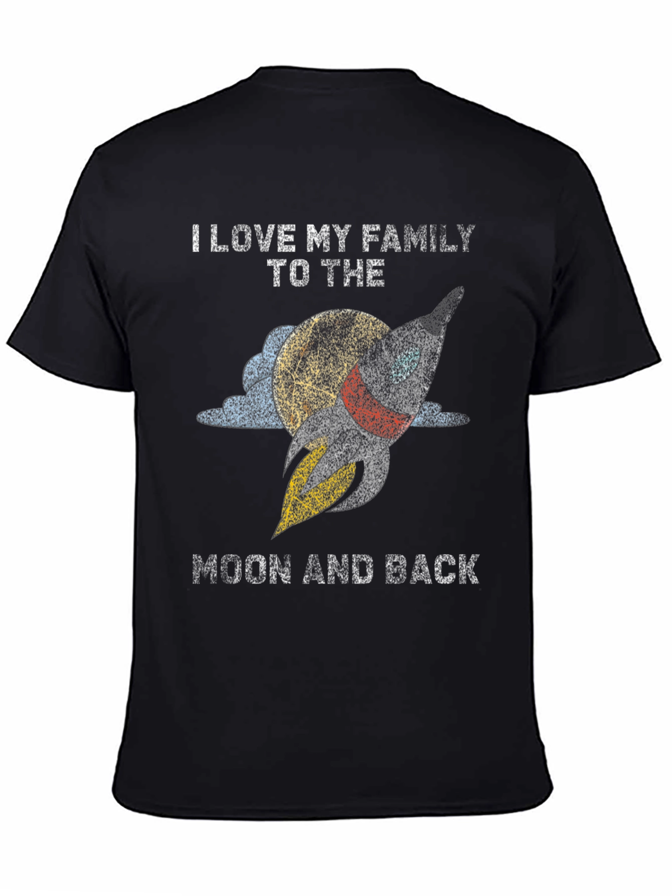 Black Family to the Moon and Back Graphic Tee view 4