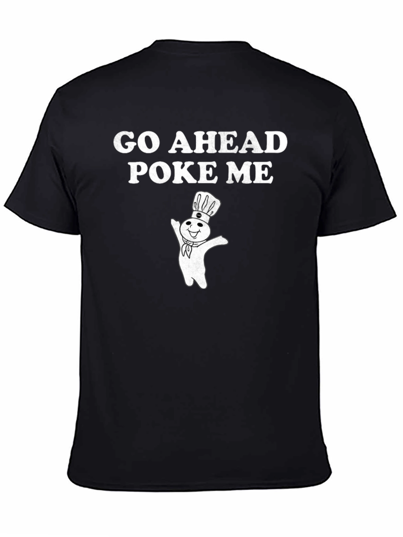 Black Go Ahead Poke Me Doughboy Graphic Tee view 4