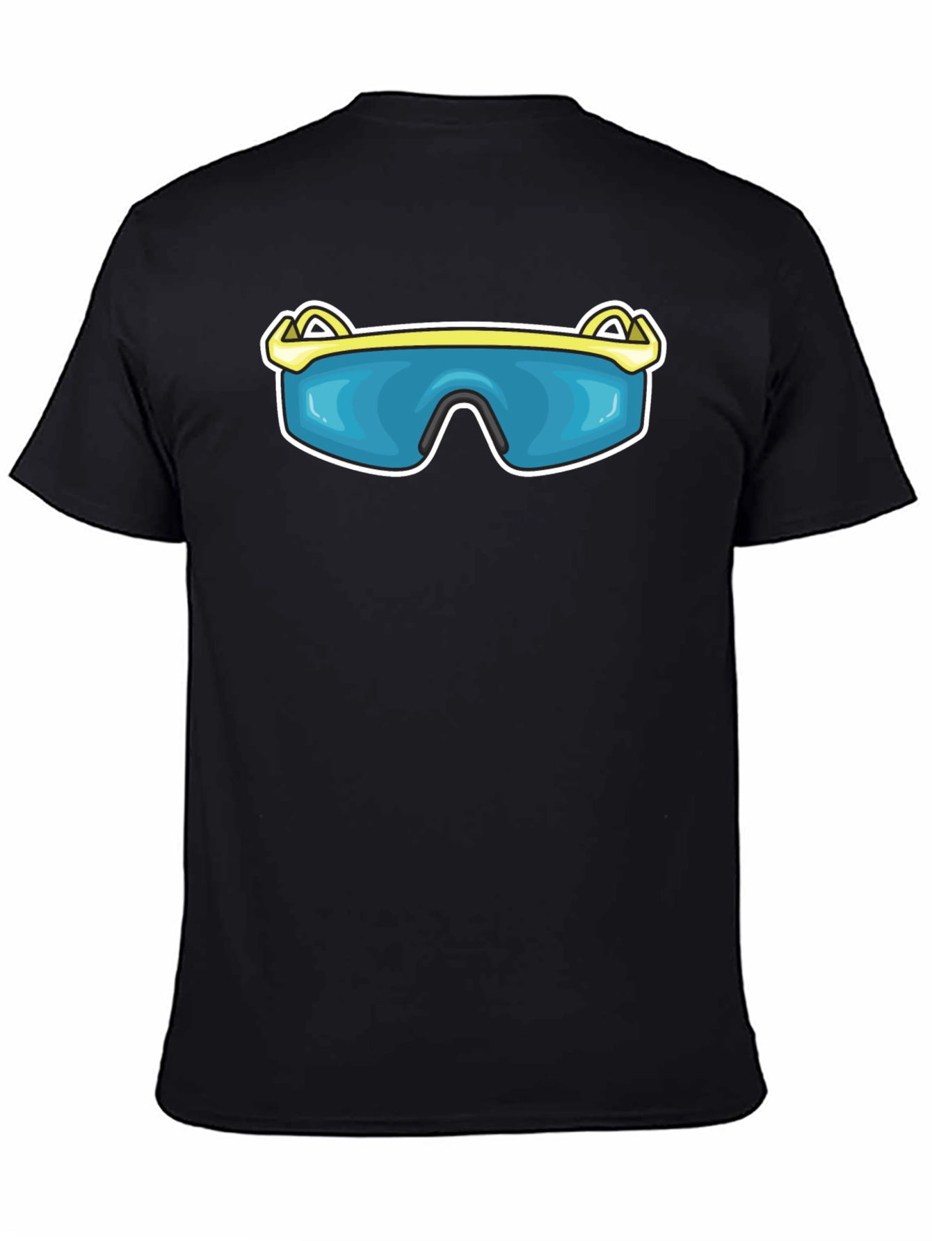 Black Sunglasses Graphic Tee - Fun & Stylish Black T-Shirt view 4