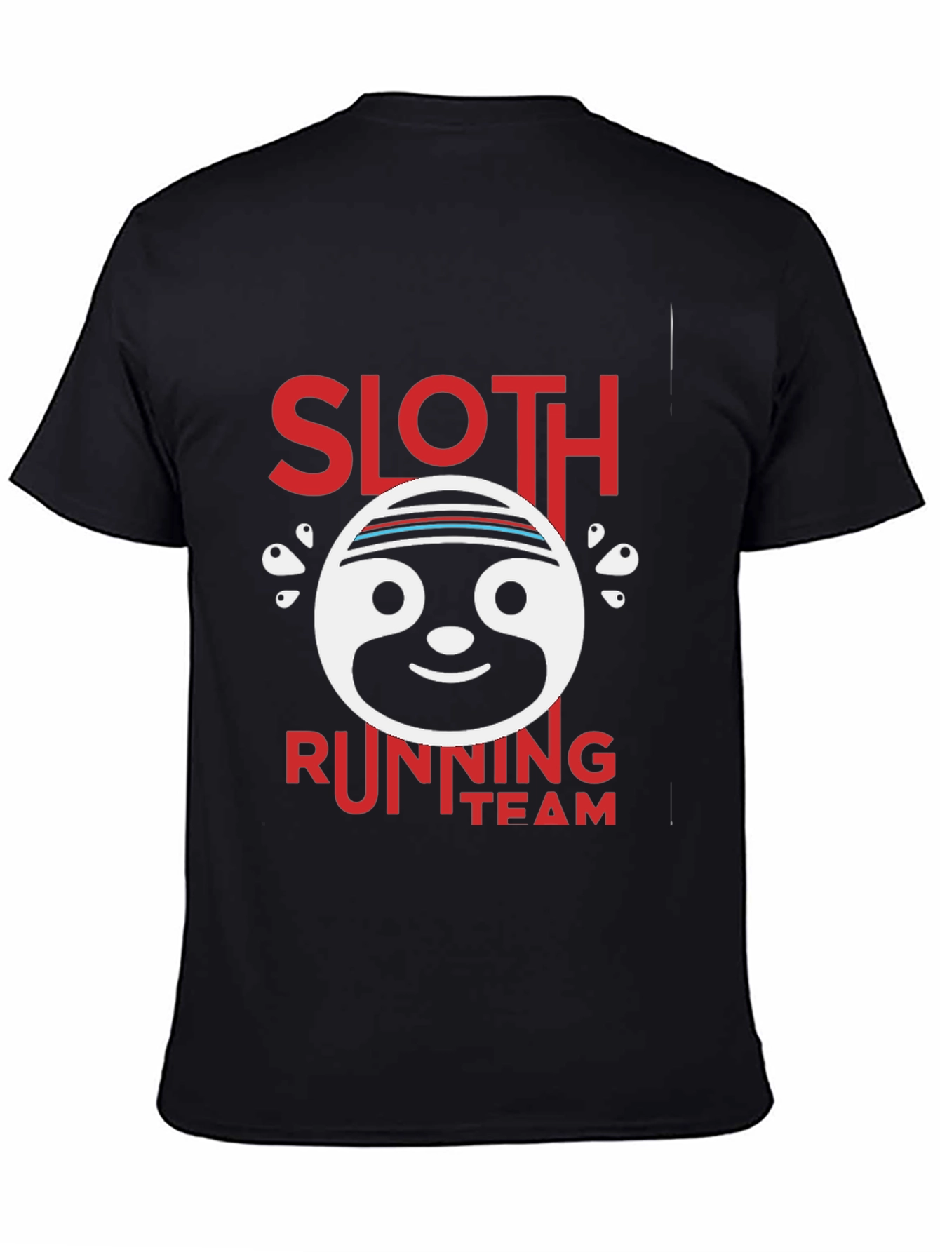 Black Sloth Running Team Graphic T-Shirt view 4