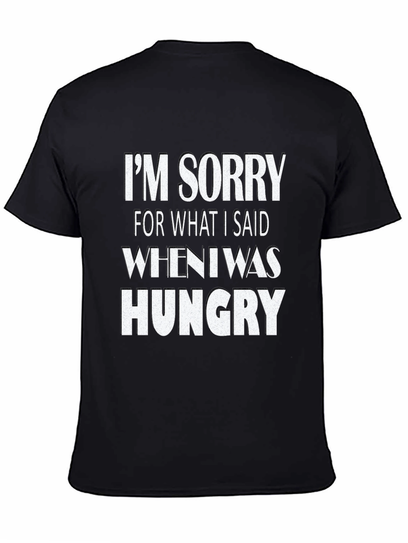 Black I'm Sorry When Hungry Black Graphic Tee view 4