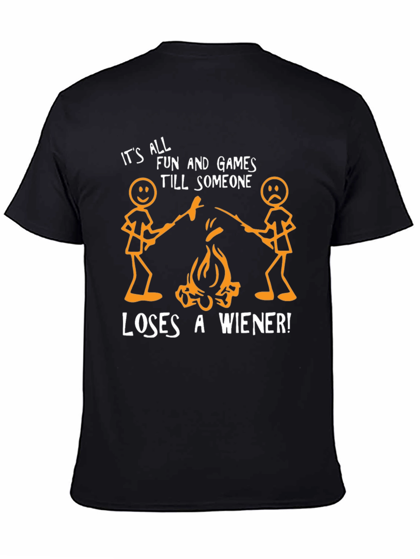 Black Funny Wiener Roast T-Shirt - All Fun and Games Until... view 4