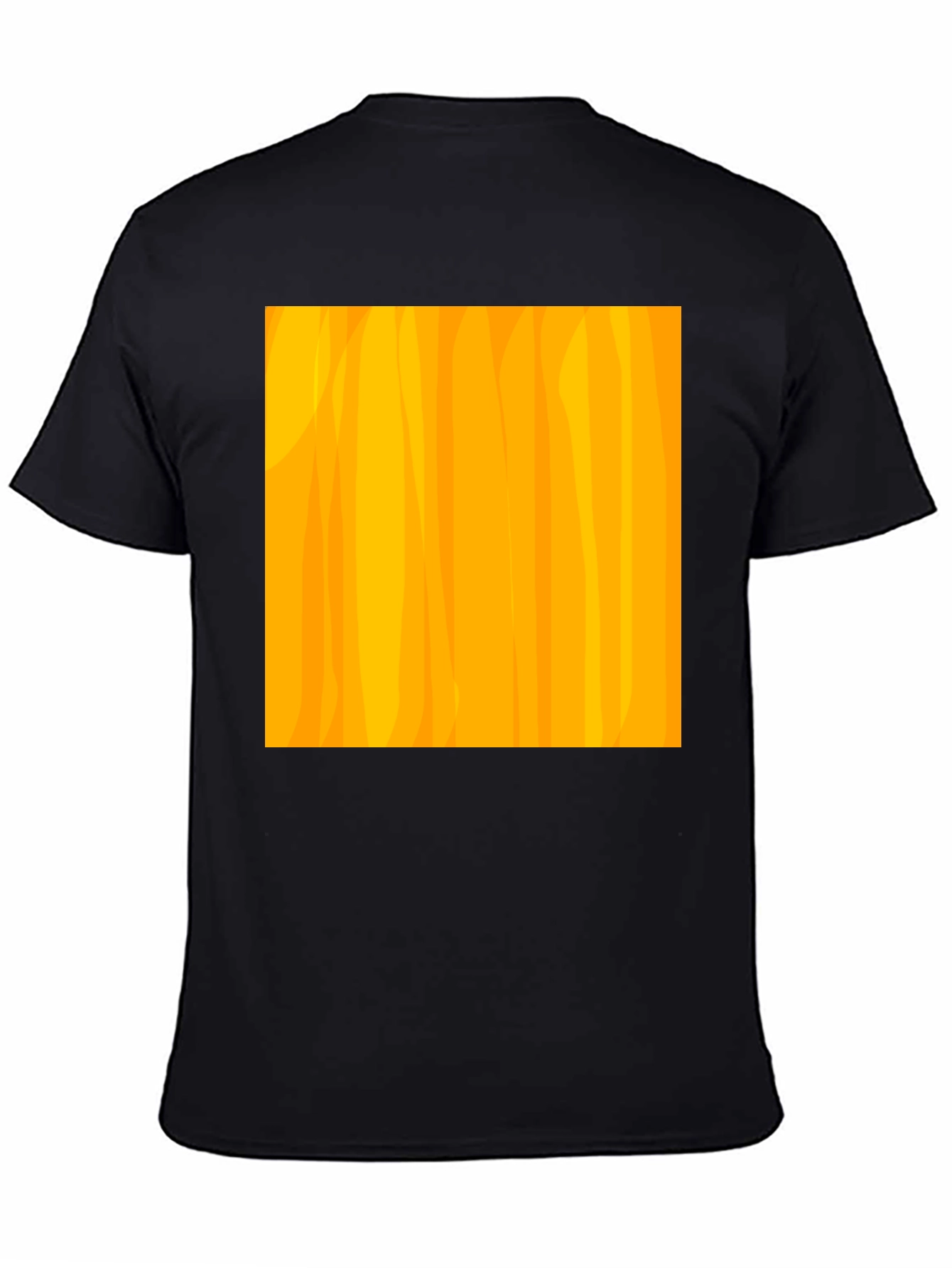 Black Modern Abstract Pattern Black T-Shirt view 4