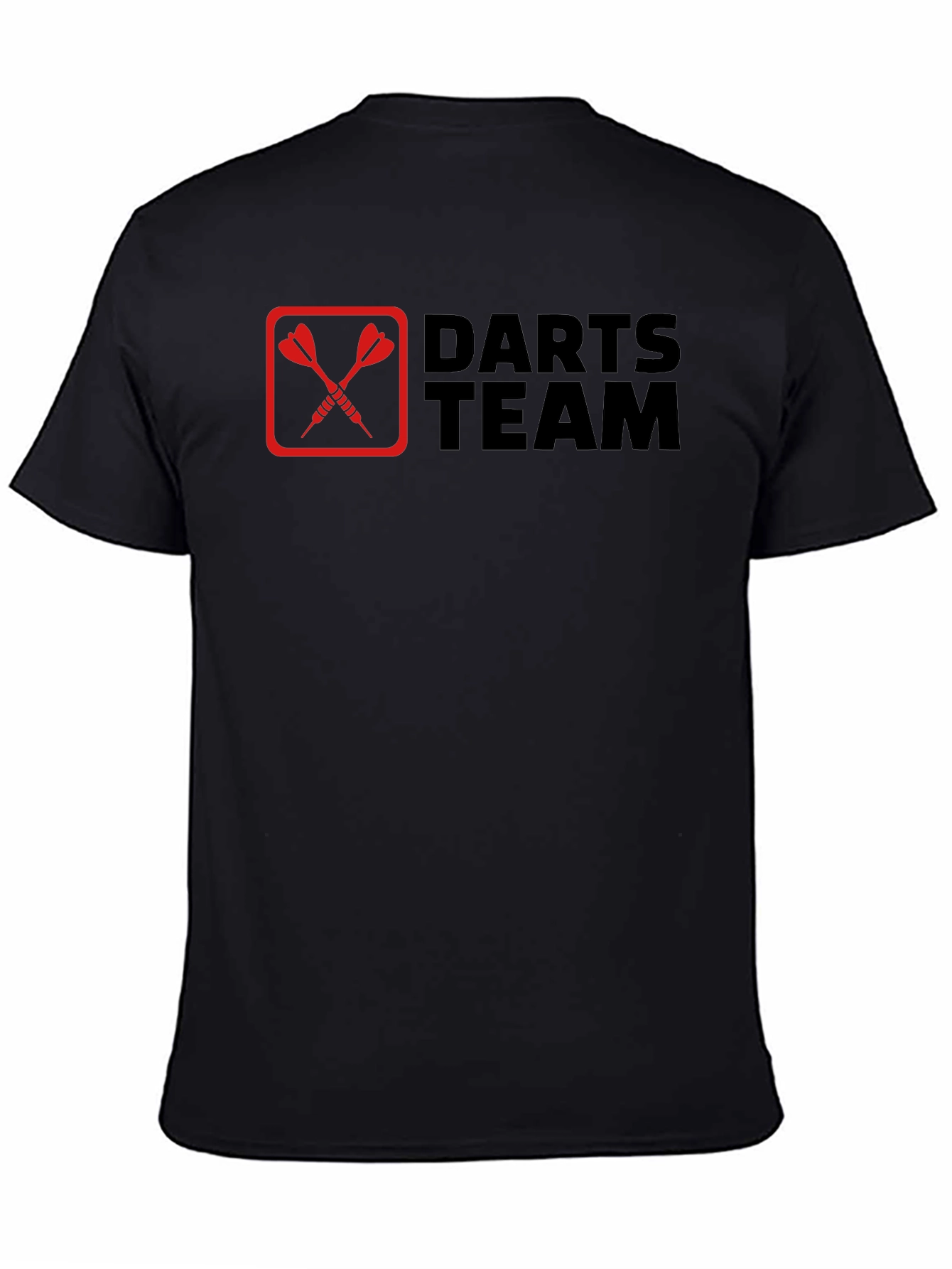 Black Darts Team Graphic Tee - Black Cotton T-Shirt view 4