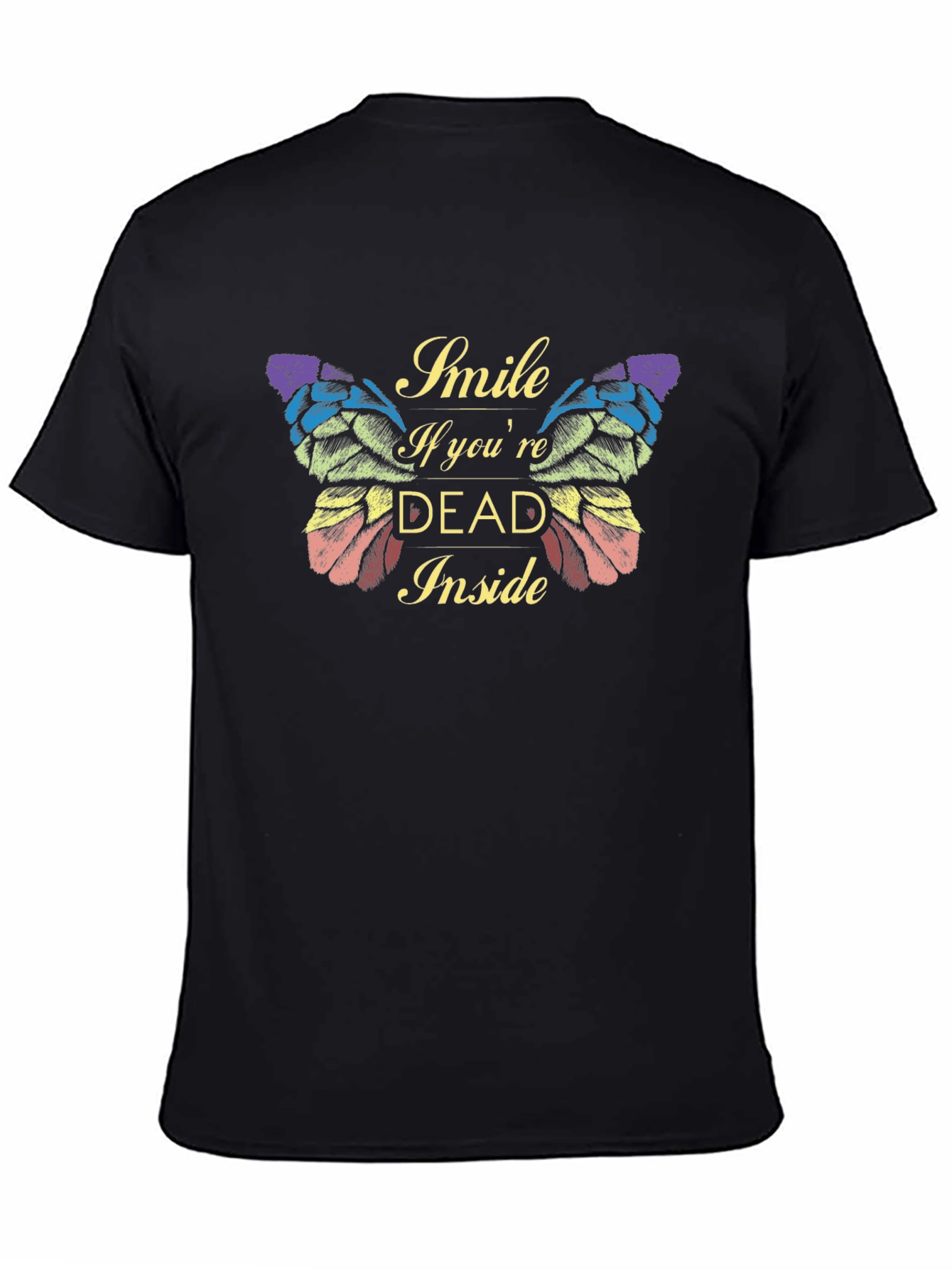 Black Smile If You're Dead Inside Graphic Tee view 4
