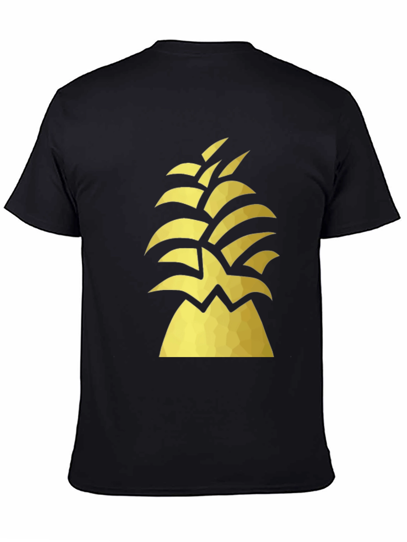 Black Geometric Pineapple Graphic Tee view 4