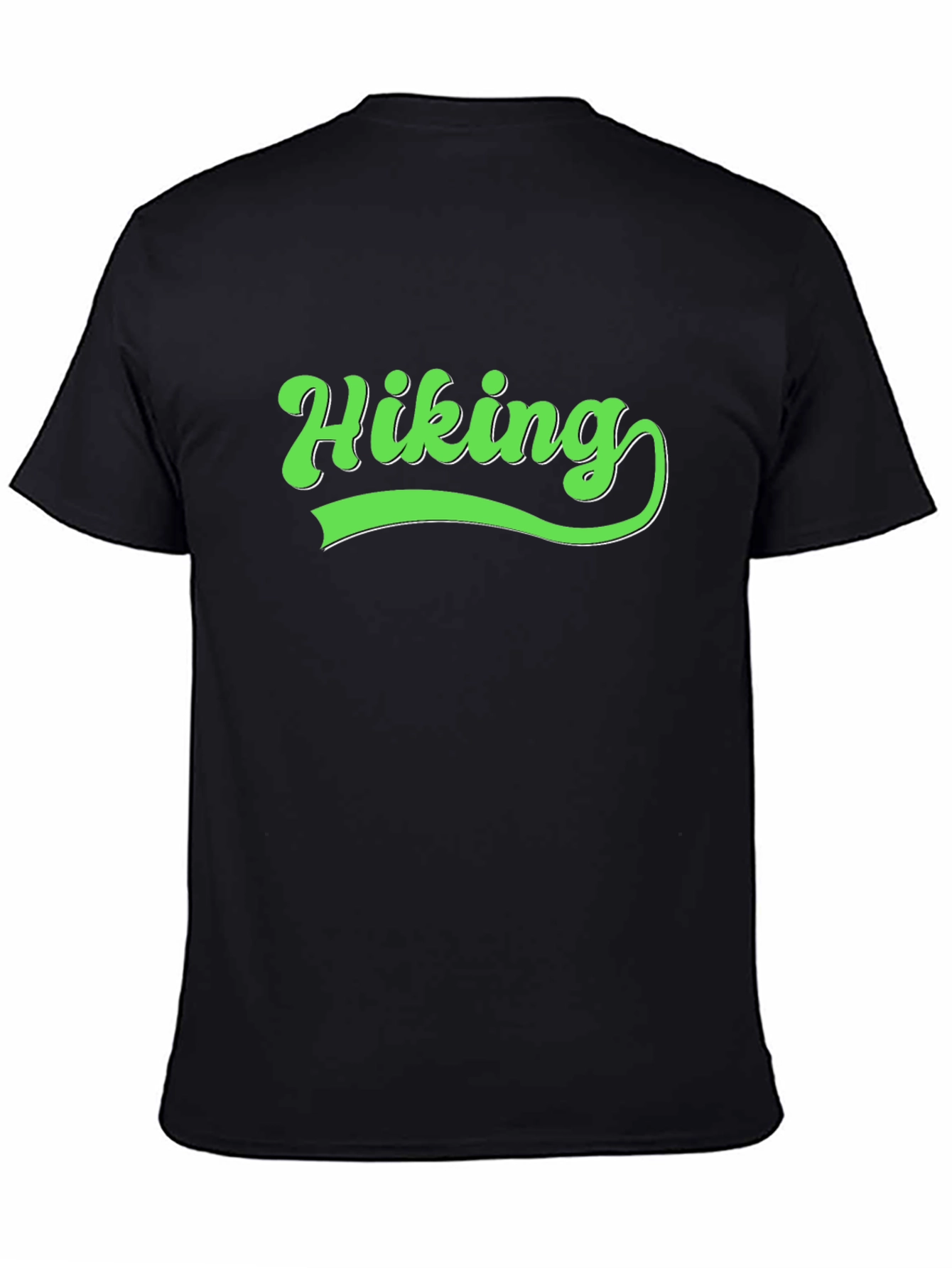 Black Hiking Graphic Tee - Black Cotton Blend Shirt view 4
