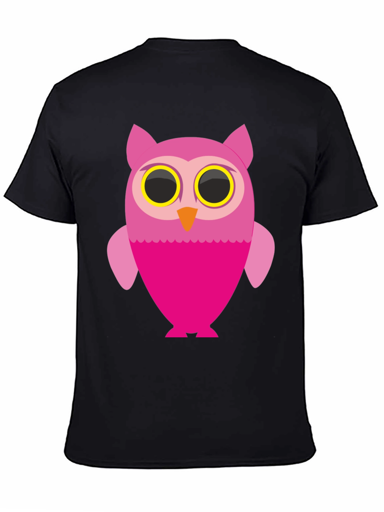 Black Owl Graphic Black T-Shirt view 4