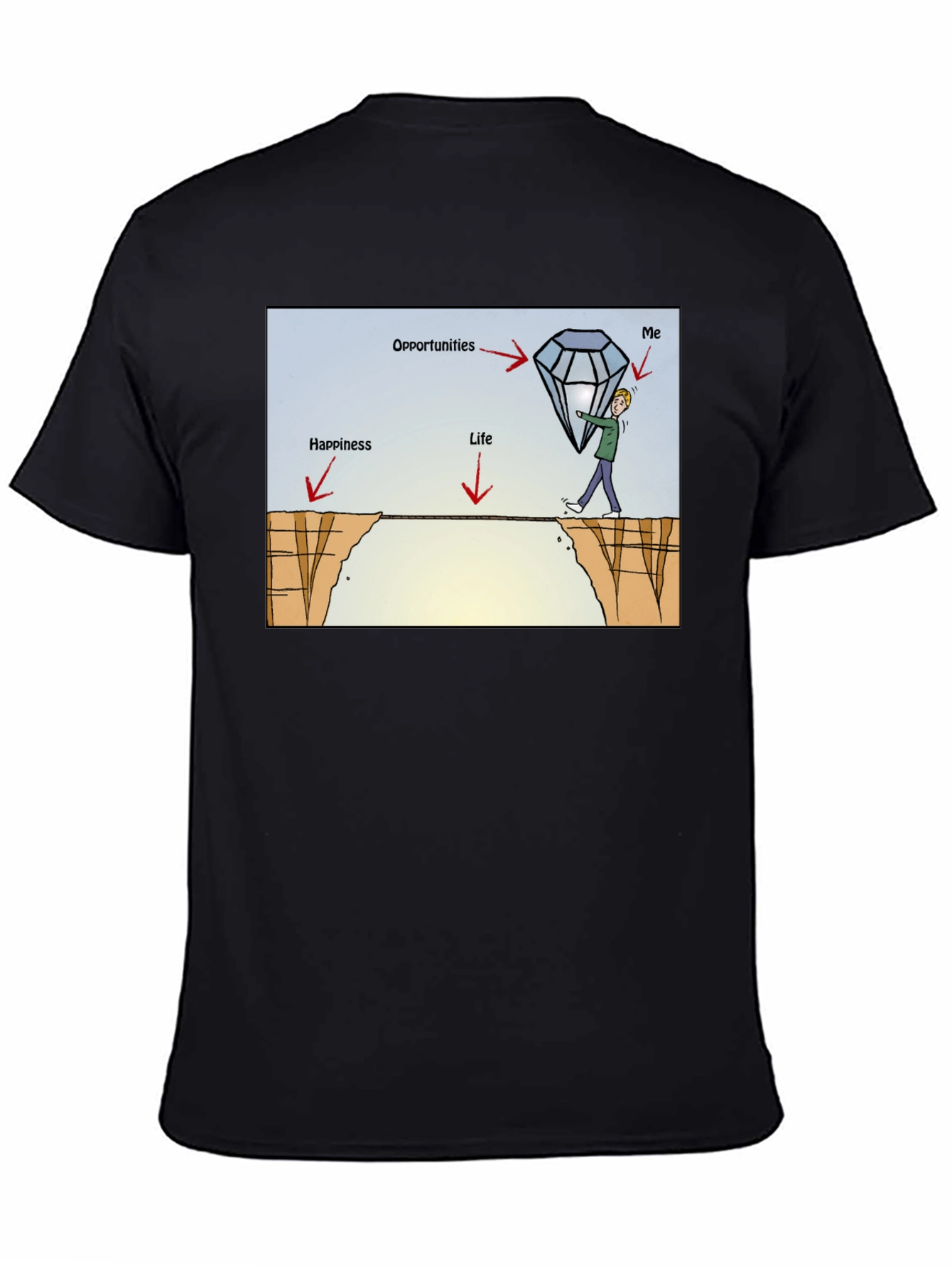 Black Opportunity Seeker Graphic Tee - Black view 4