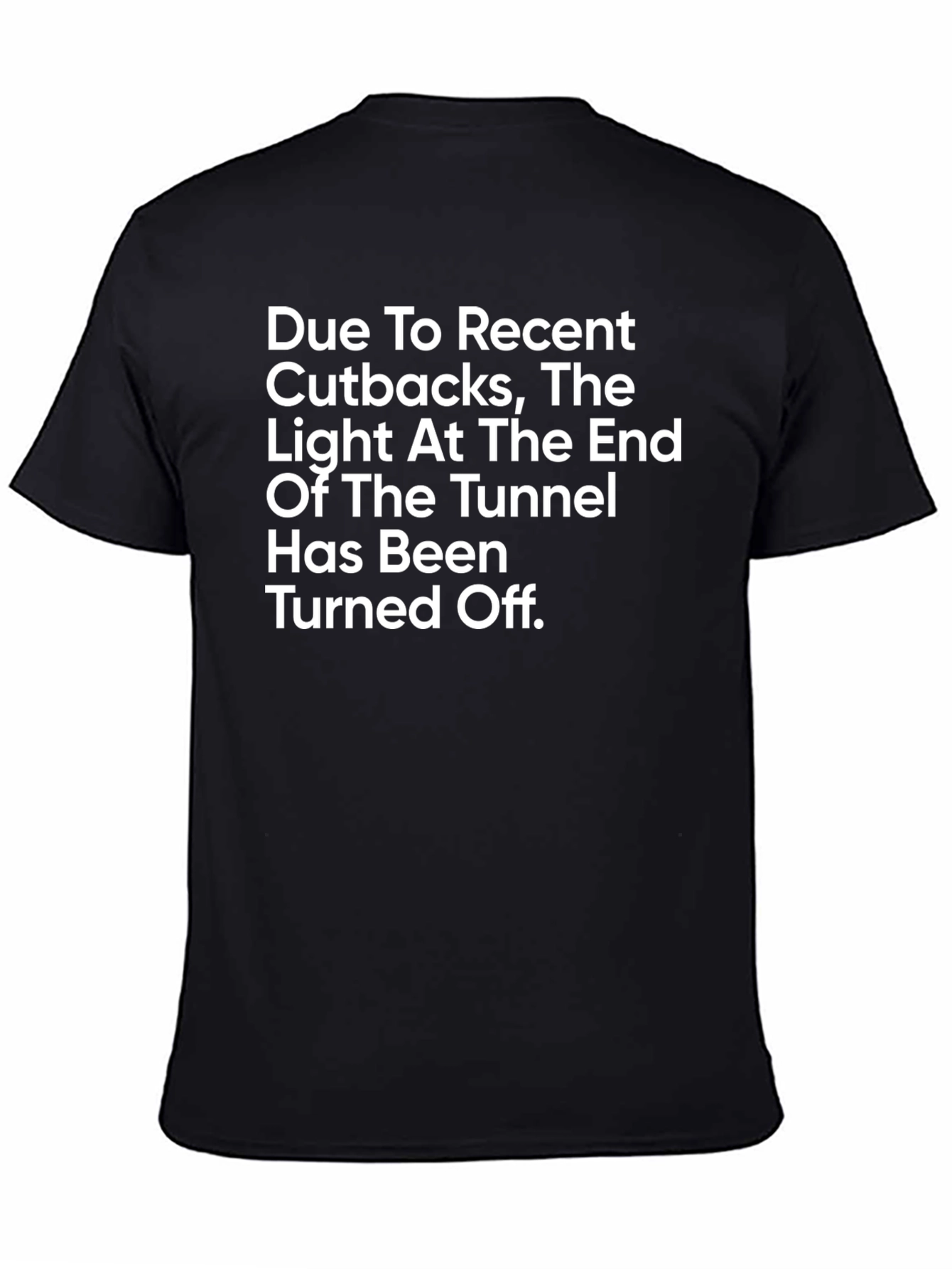 Black Humorous 'Light At The End' Graphic Tee view 4