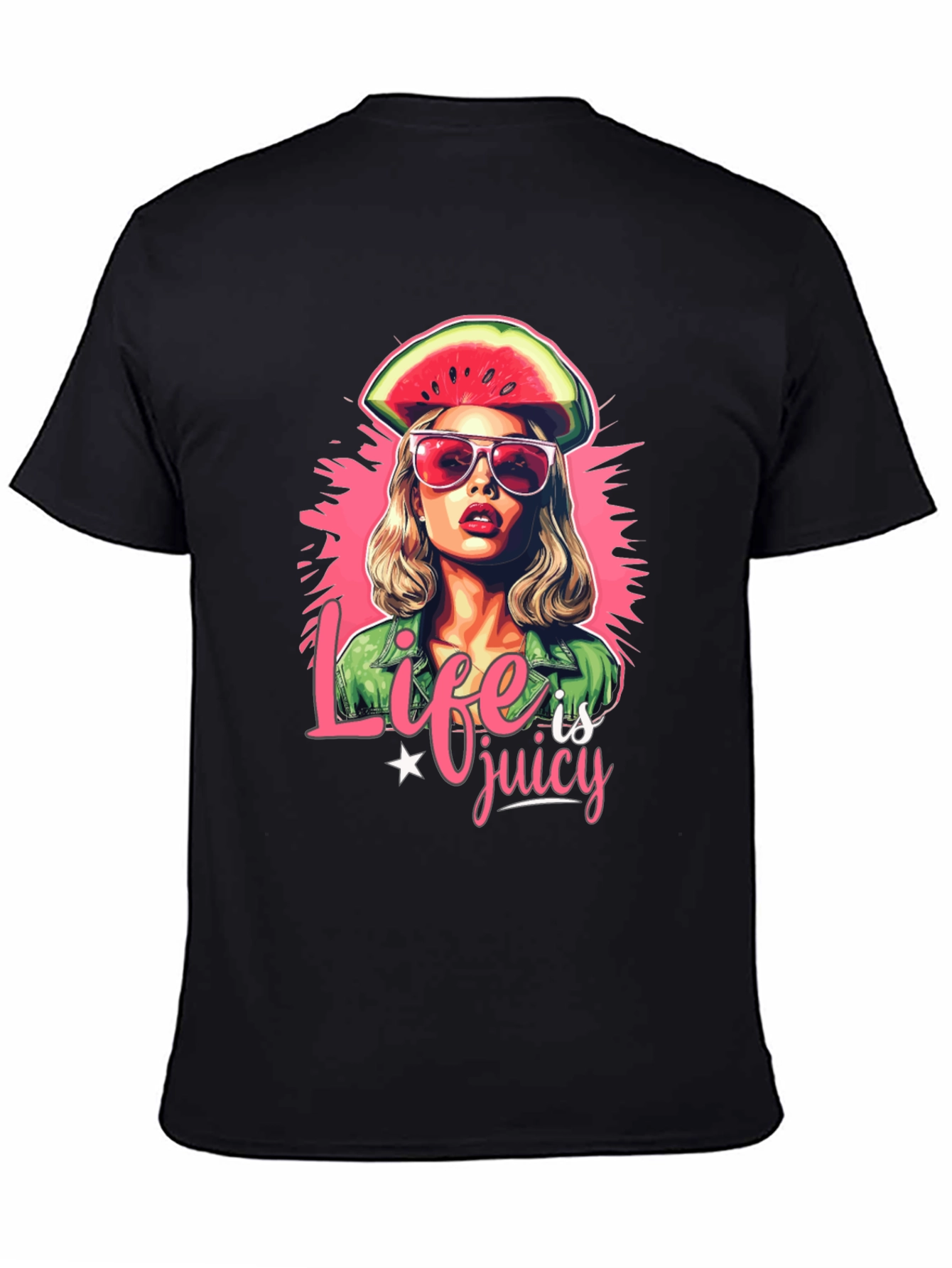 Black Life is Juicy Watermelon Graphic Tee view 4