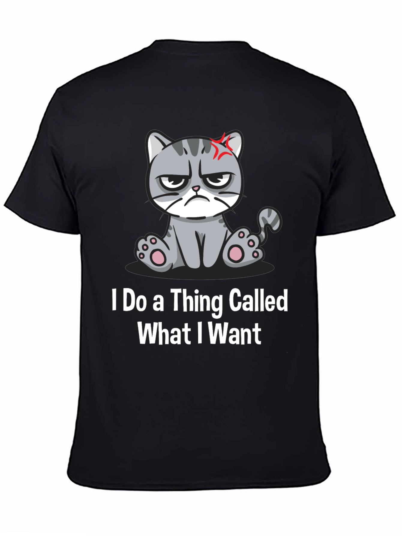 Black Grumpy Cat T-Shirt - I Do What I Want view 4