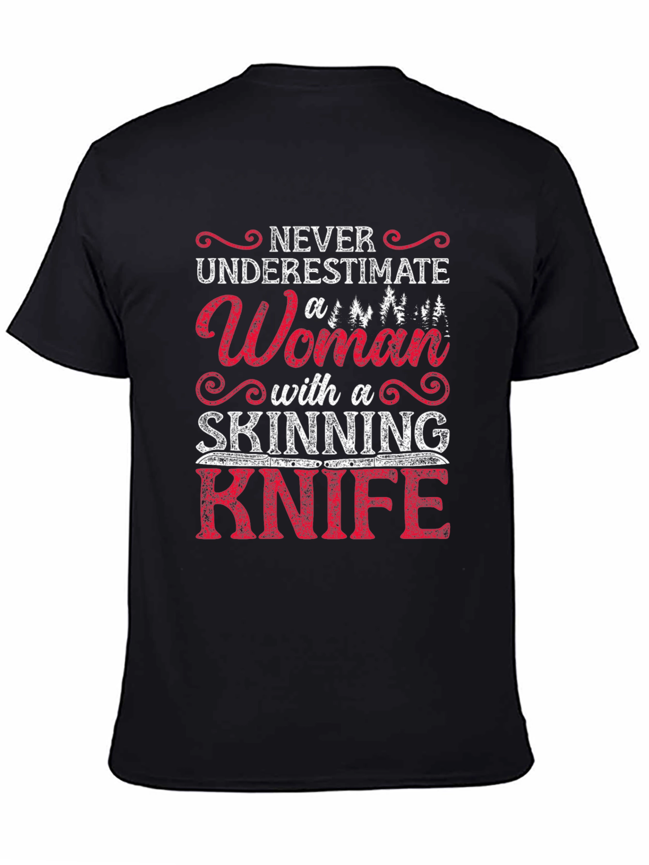 Black Woman with Skinning Knife T-Shirt view 4