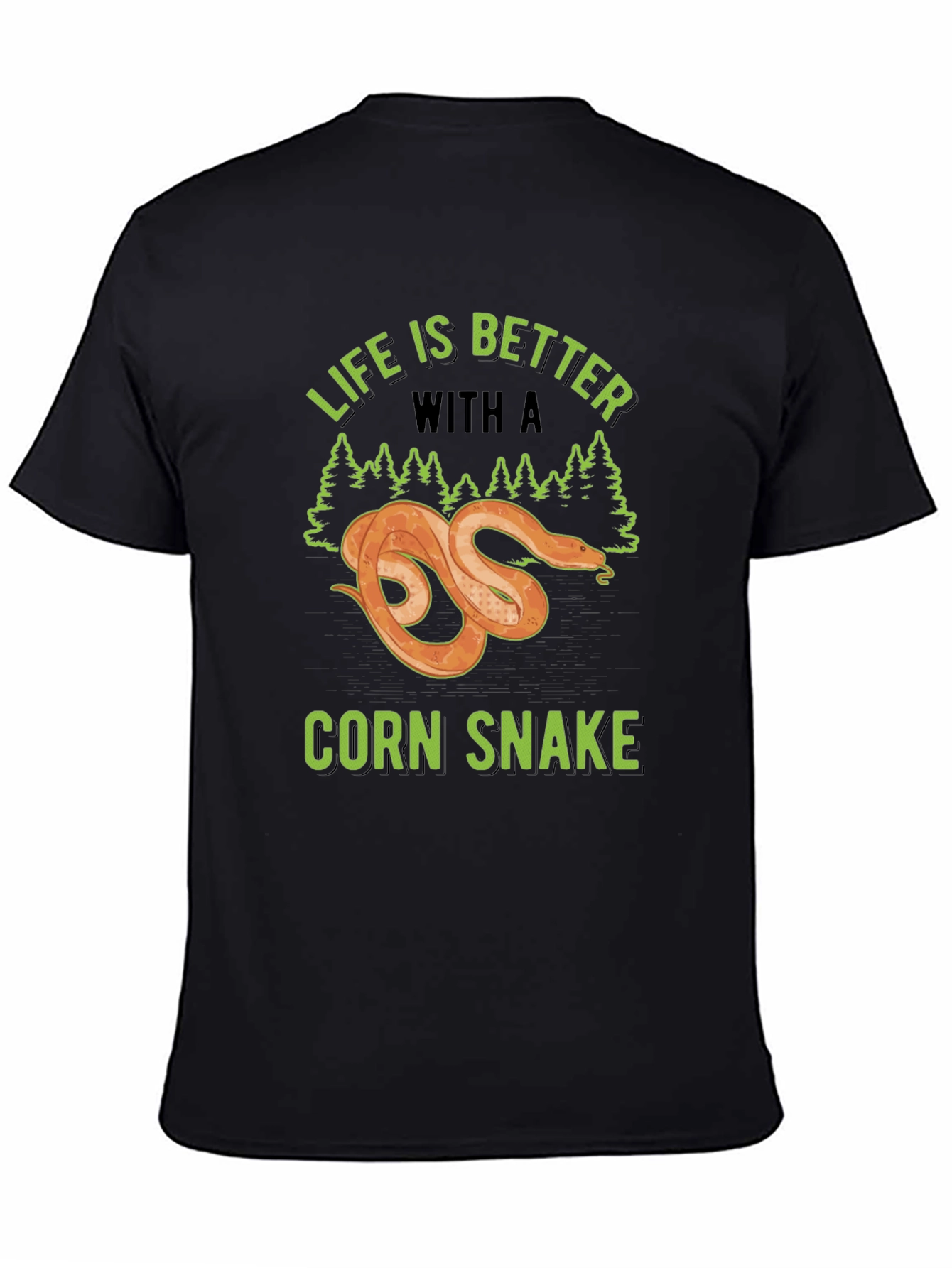 Black Life is Better with a Corn Snake Graphic T-Shirt view 4