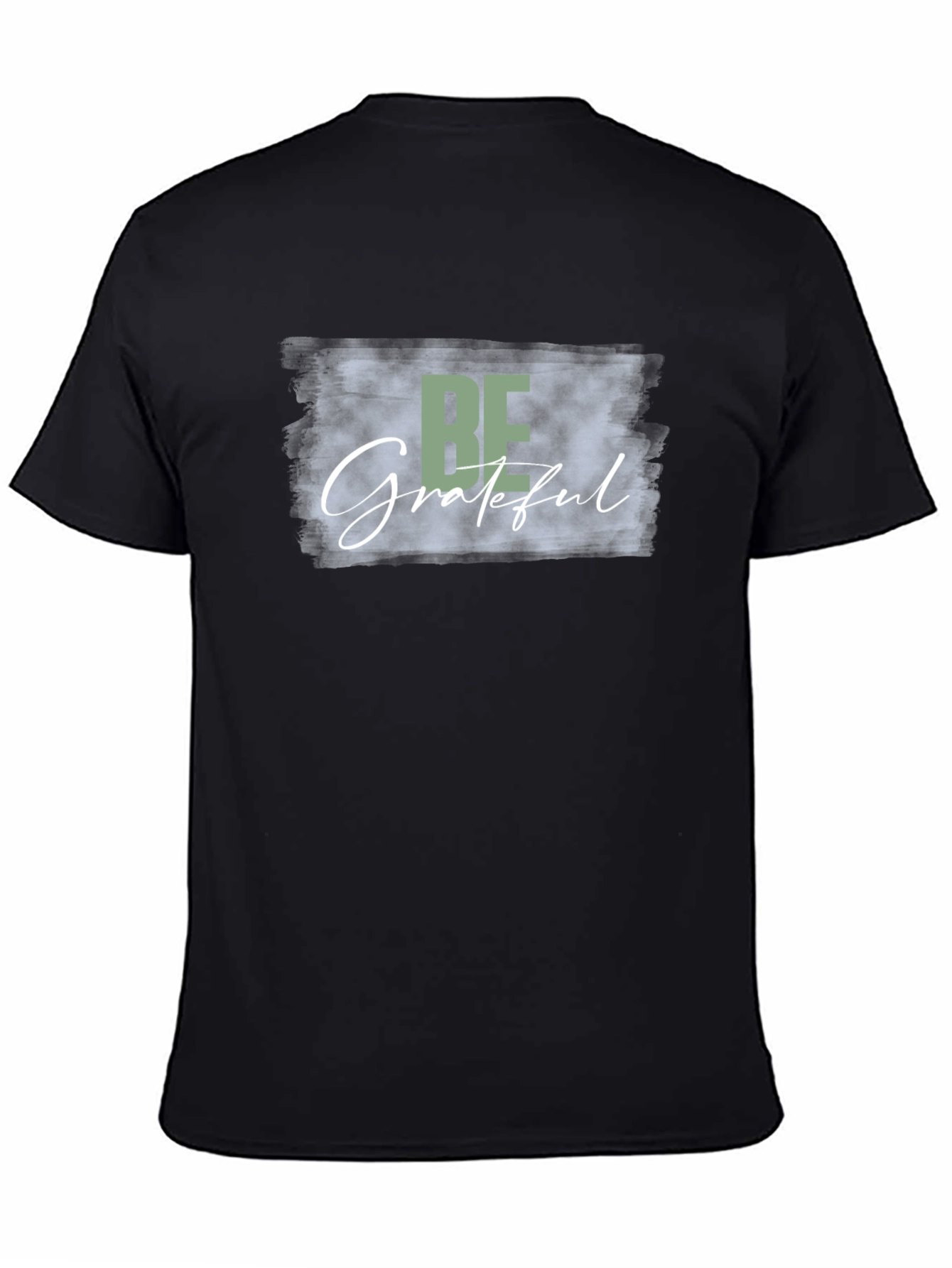 Black Be Grateful Black Graphic Tee view 4