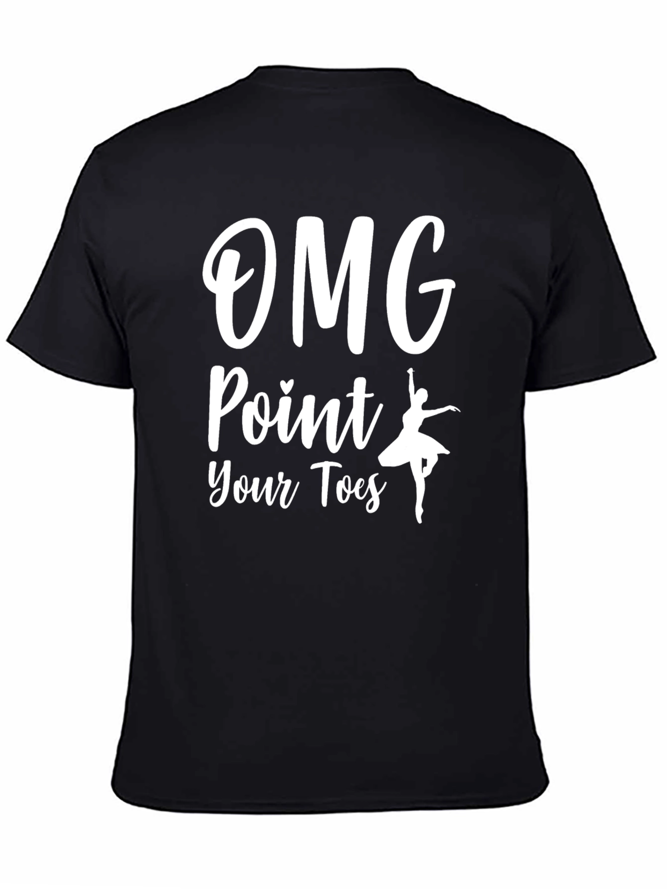 Black OMG Point Your Toes Graphic Tee view 4