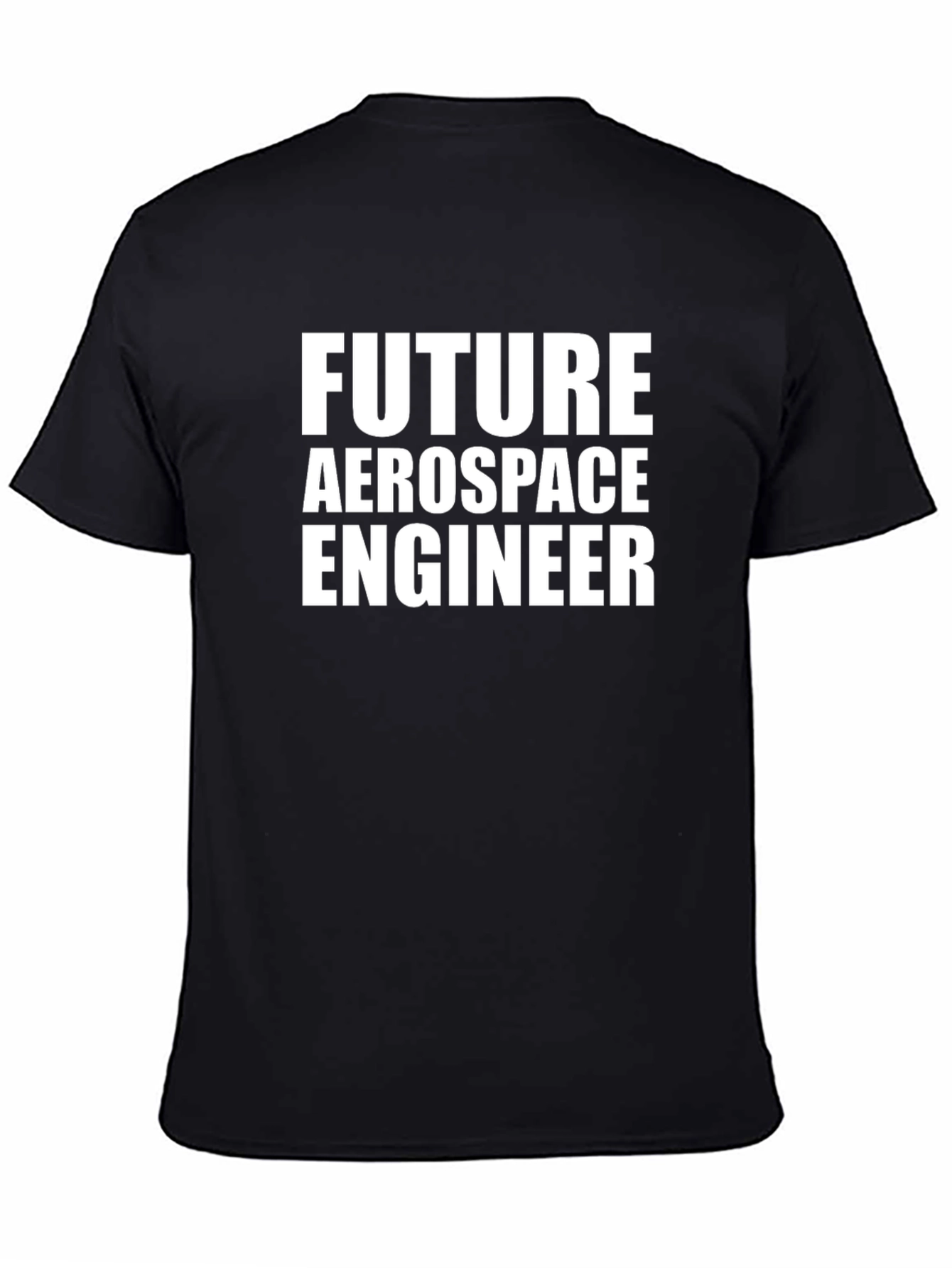 Black Future Aerospace Engineer Black T-Shirt view 4