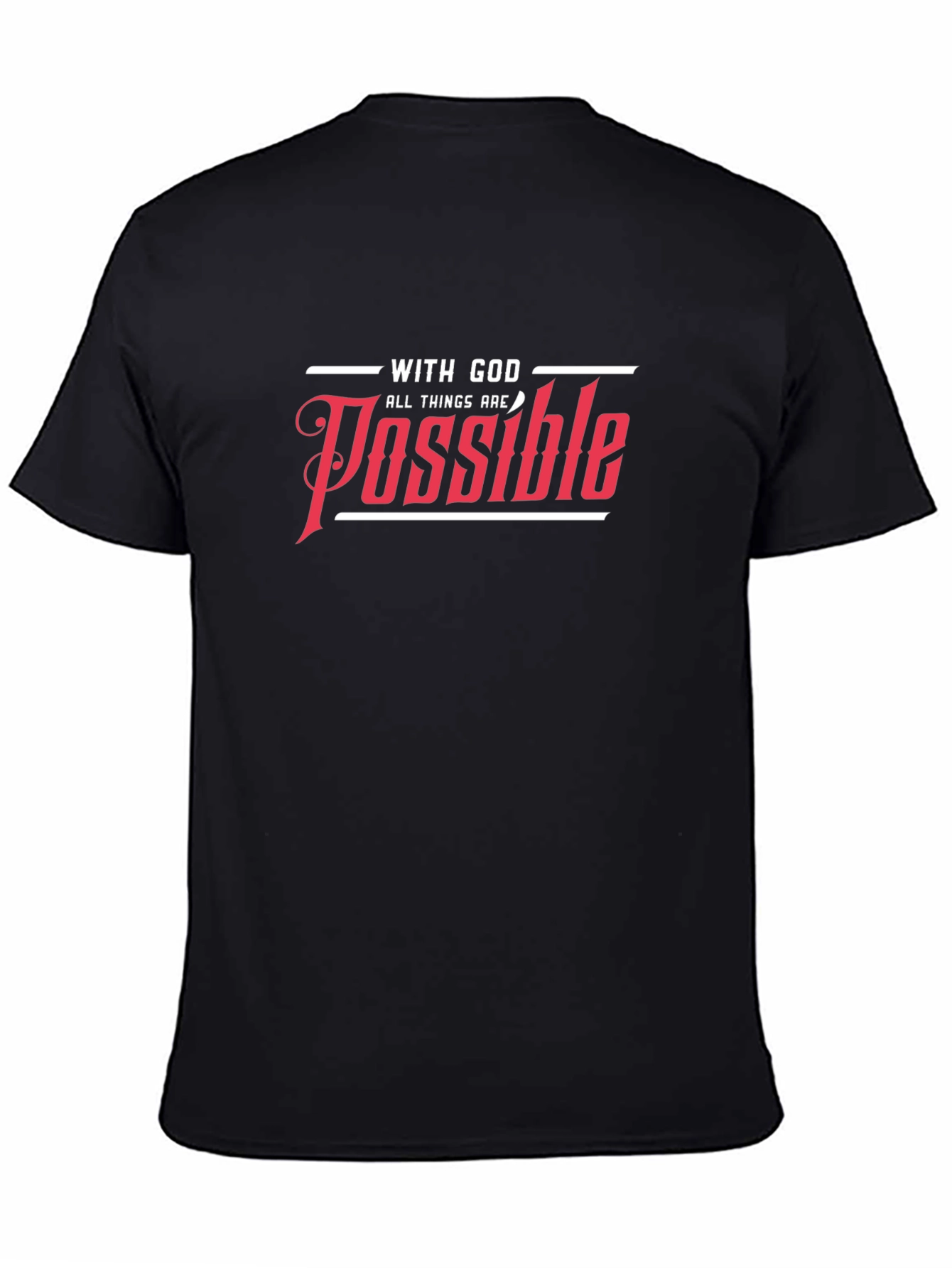 Black With God All Things Are Possible T-Shirt view 4
