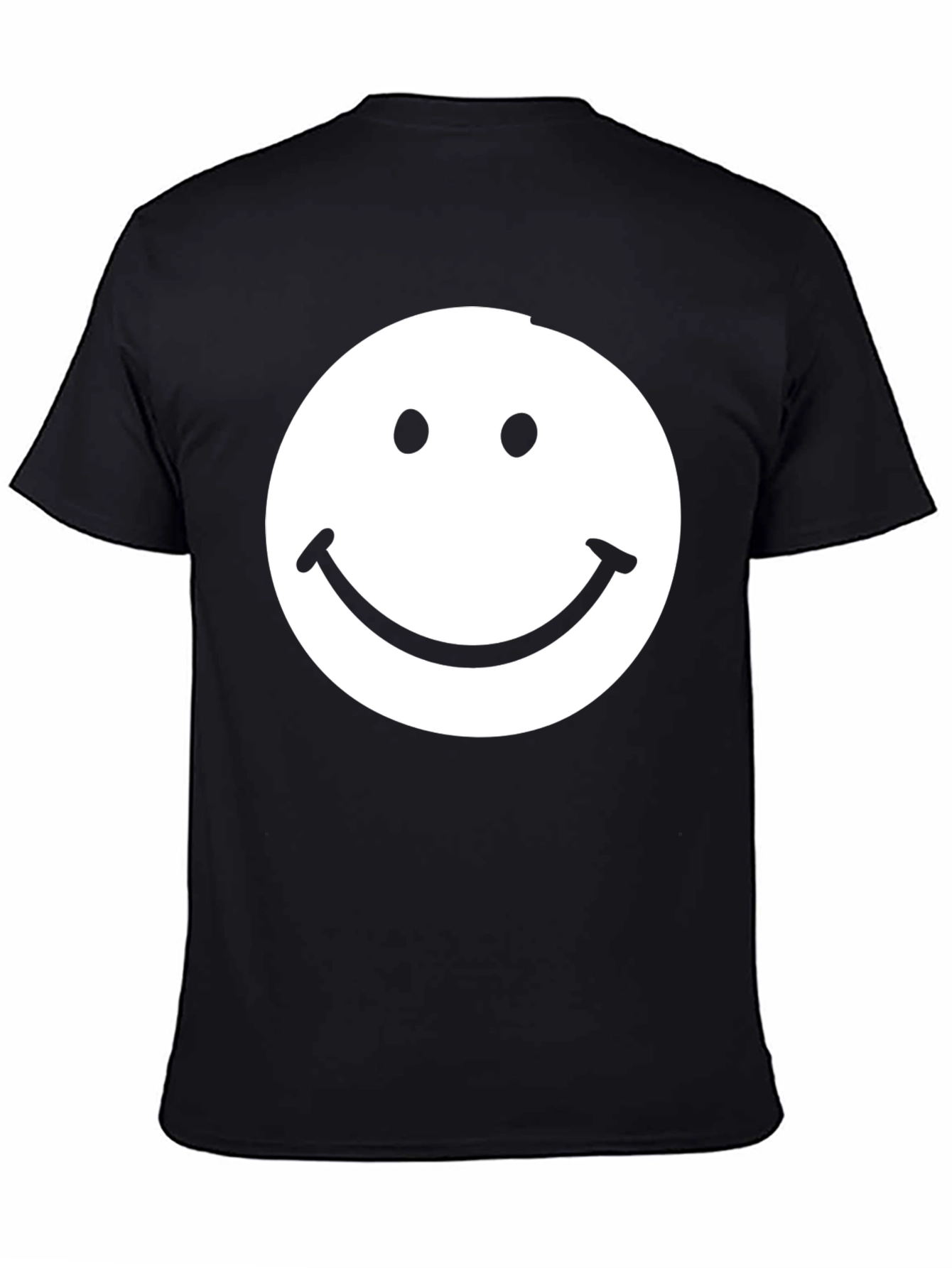 Black Smiley Face Graphic Tee - Classic Comfort view 4