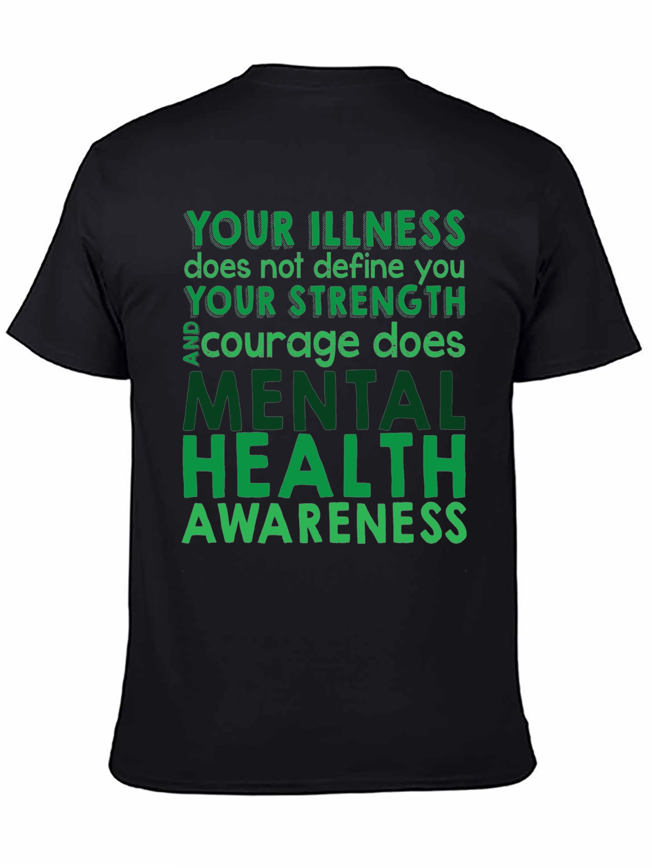 Black Mental Health Awareness T-Shirt - Inspirational Tee view 4