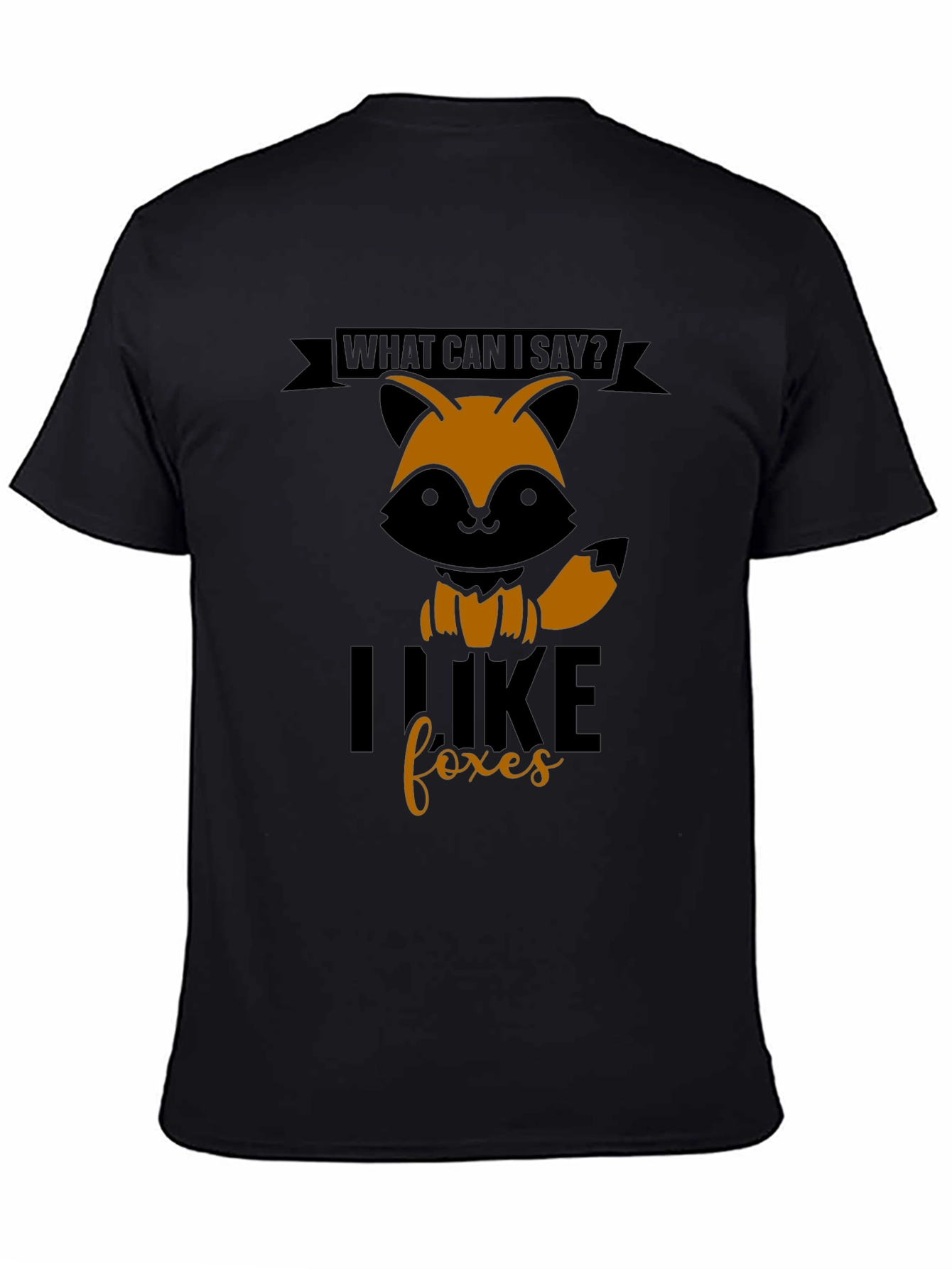 Black I Like Foxes T-Shirt - Graphic Tee for Animal Lovers view 4