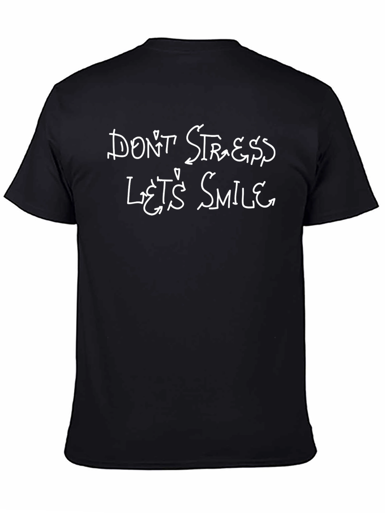 Black Don't Stress, Let's Smile - Graphic T-Shirt view 4