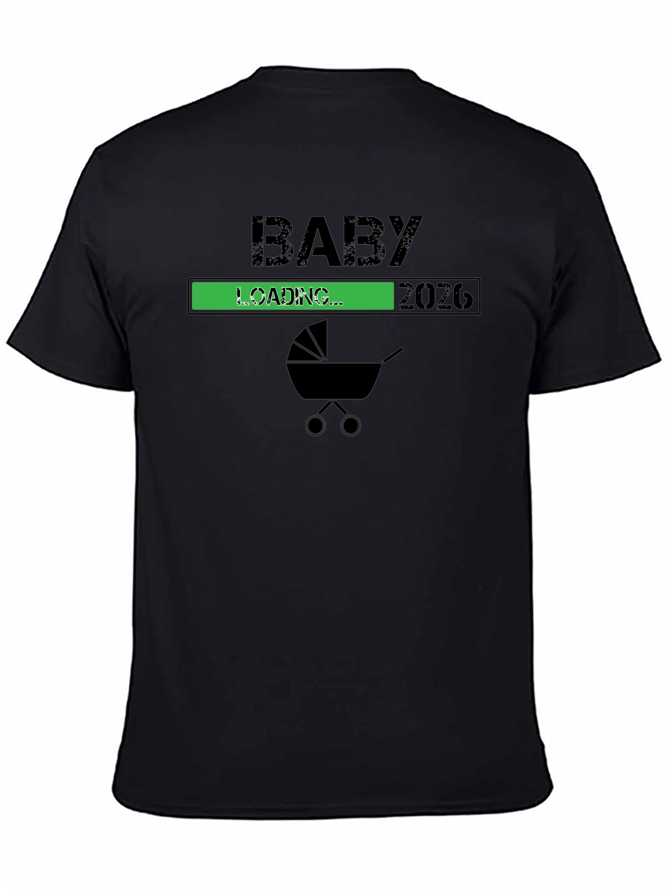 Black Baby Loading 2026 T-Shirt - Expecting Parents Gift view 4
