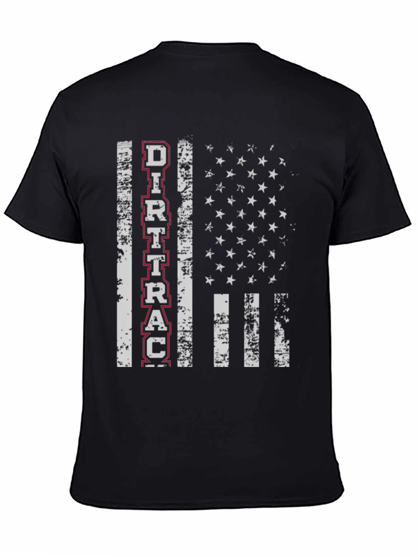 Black Dirt Track Flag Graphic Tee - Racing Fan Apparel view 4