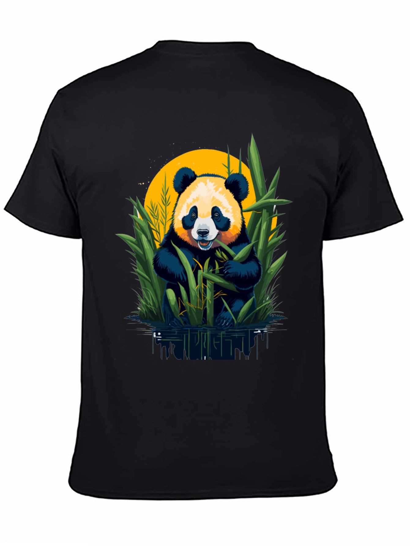 Black Panda Bamboo Graphic Tee view 4