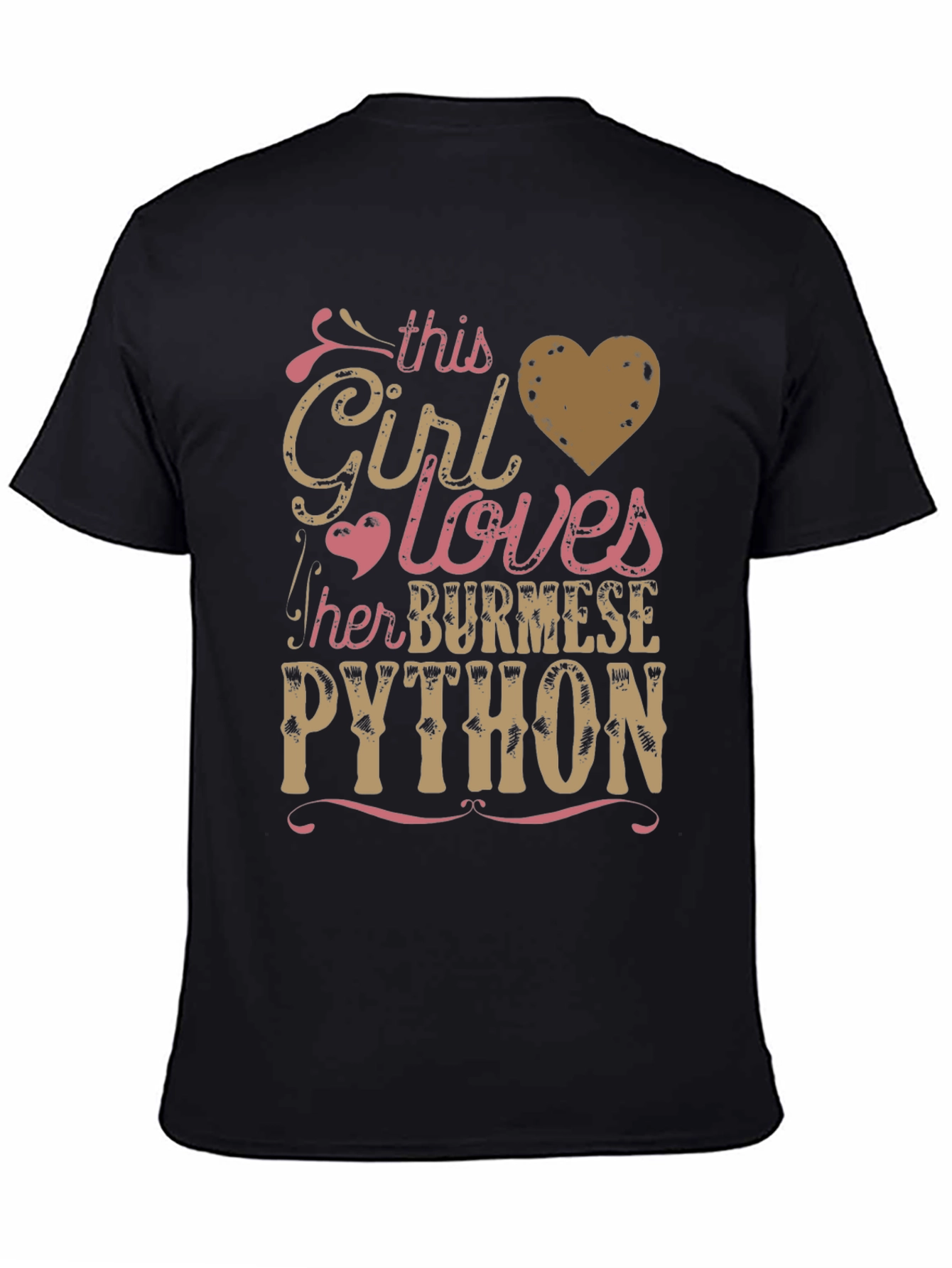 Black Girl Loves Burmese Python Graphic T-Shirt view 4