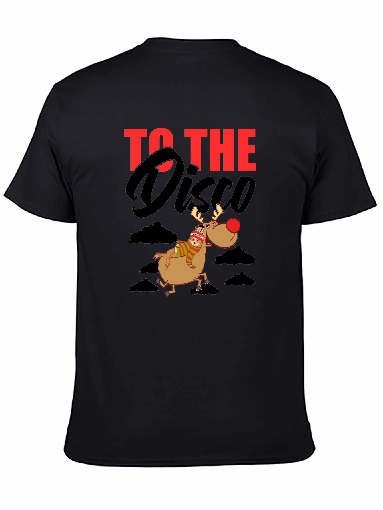 Black To The Disco Reindeer T-Shirt view 4