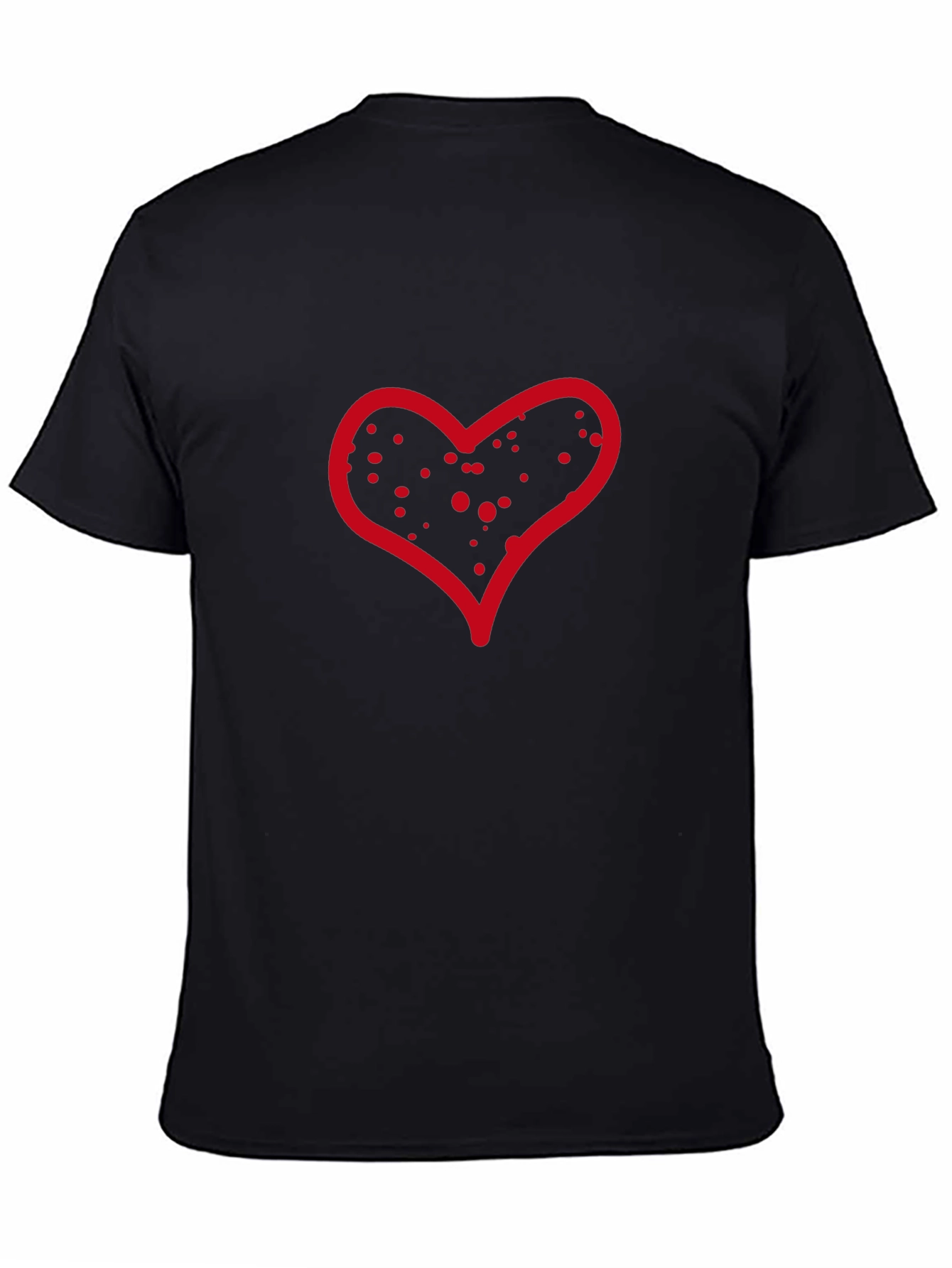 Black Heart Graphic Black T-Shirt view 4
